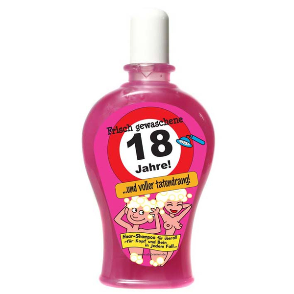 Geburtstagsgeschenk Shampoo "18" Spaßartikel 