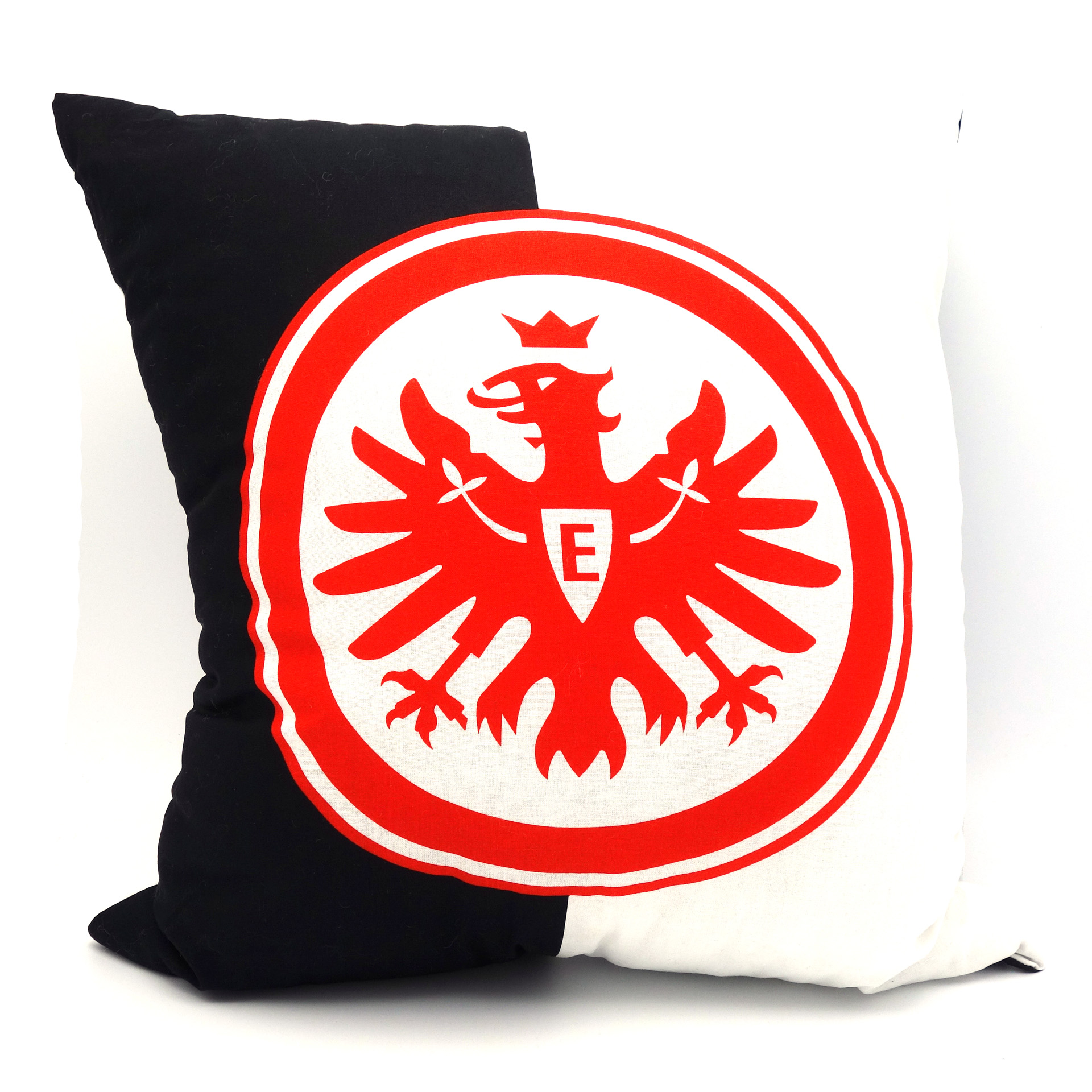 Eintracht Frankfurt Kissen Schwarz/Weiß Schlicht