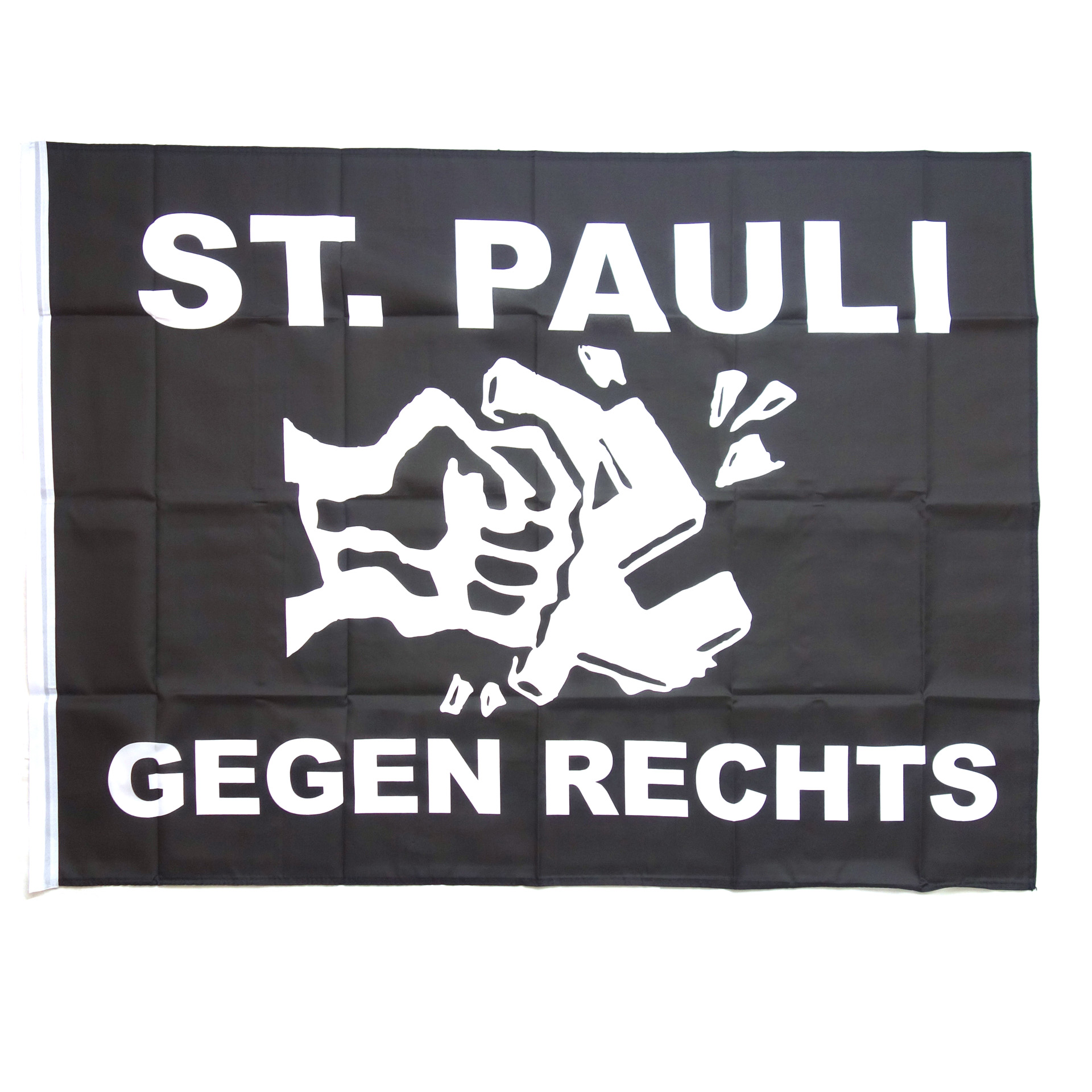 FC St. Pauli Fahne Gegen Rechts Flagge 90 x 120 CM