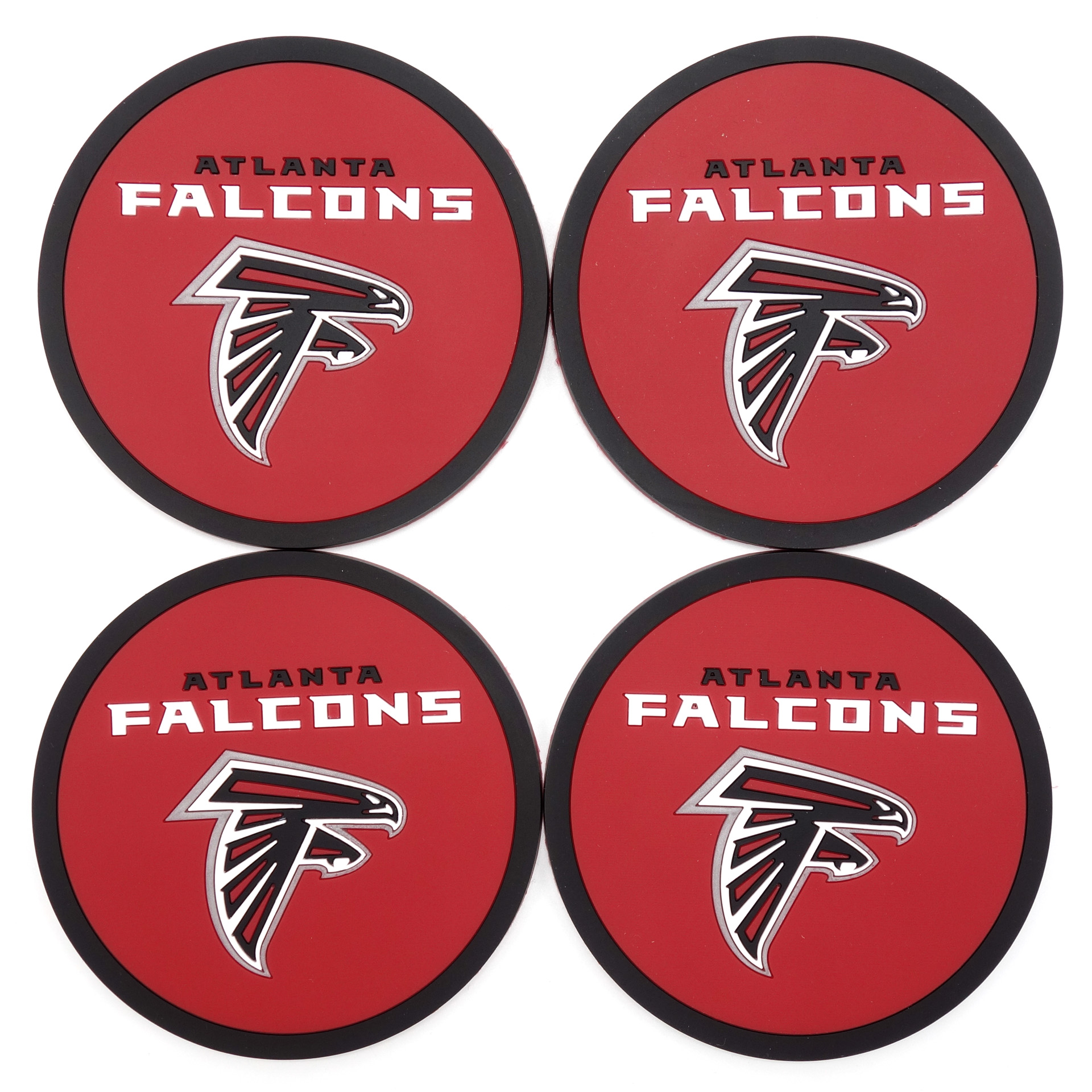 NFL Vinyl Coaster Atlanta Falcons Logo 4-er Set