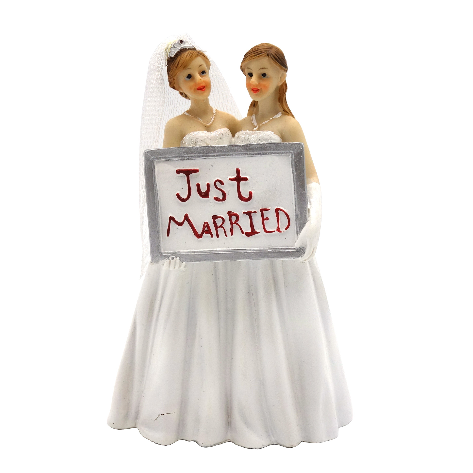 Lebisches Hochzeitspaar "Just Married" 