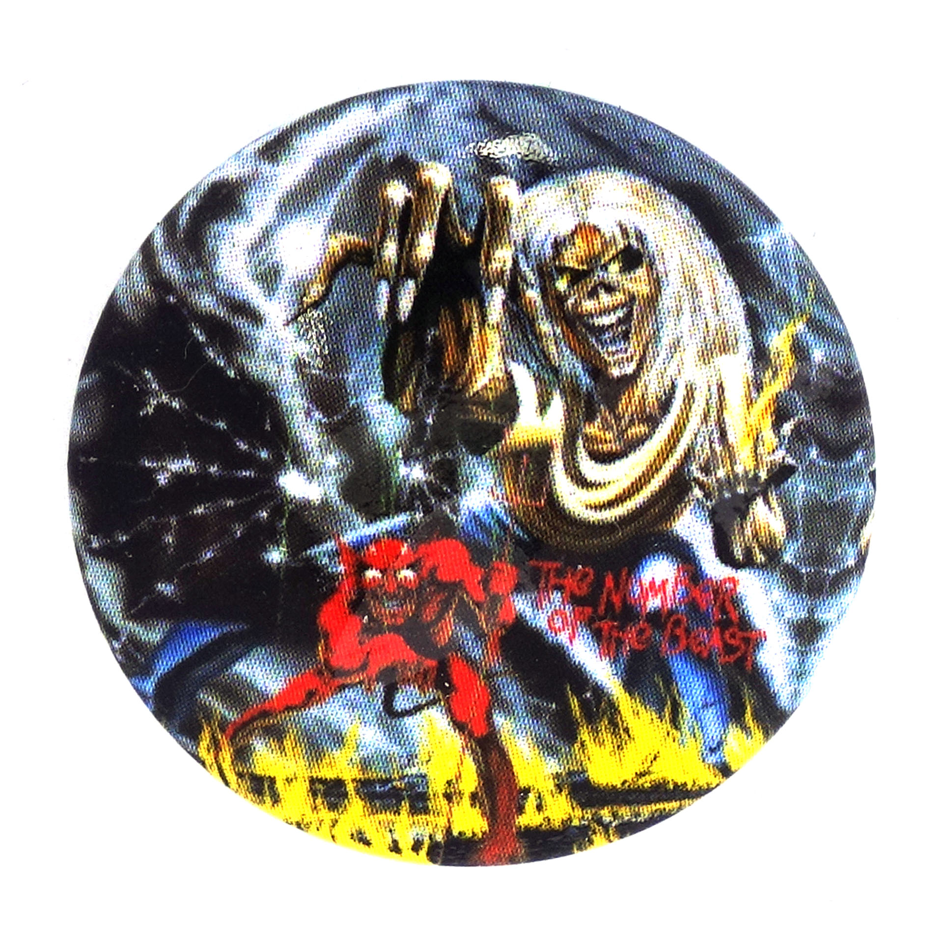 Iron Maiden Button The Number Of The Beast Cover