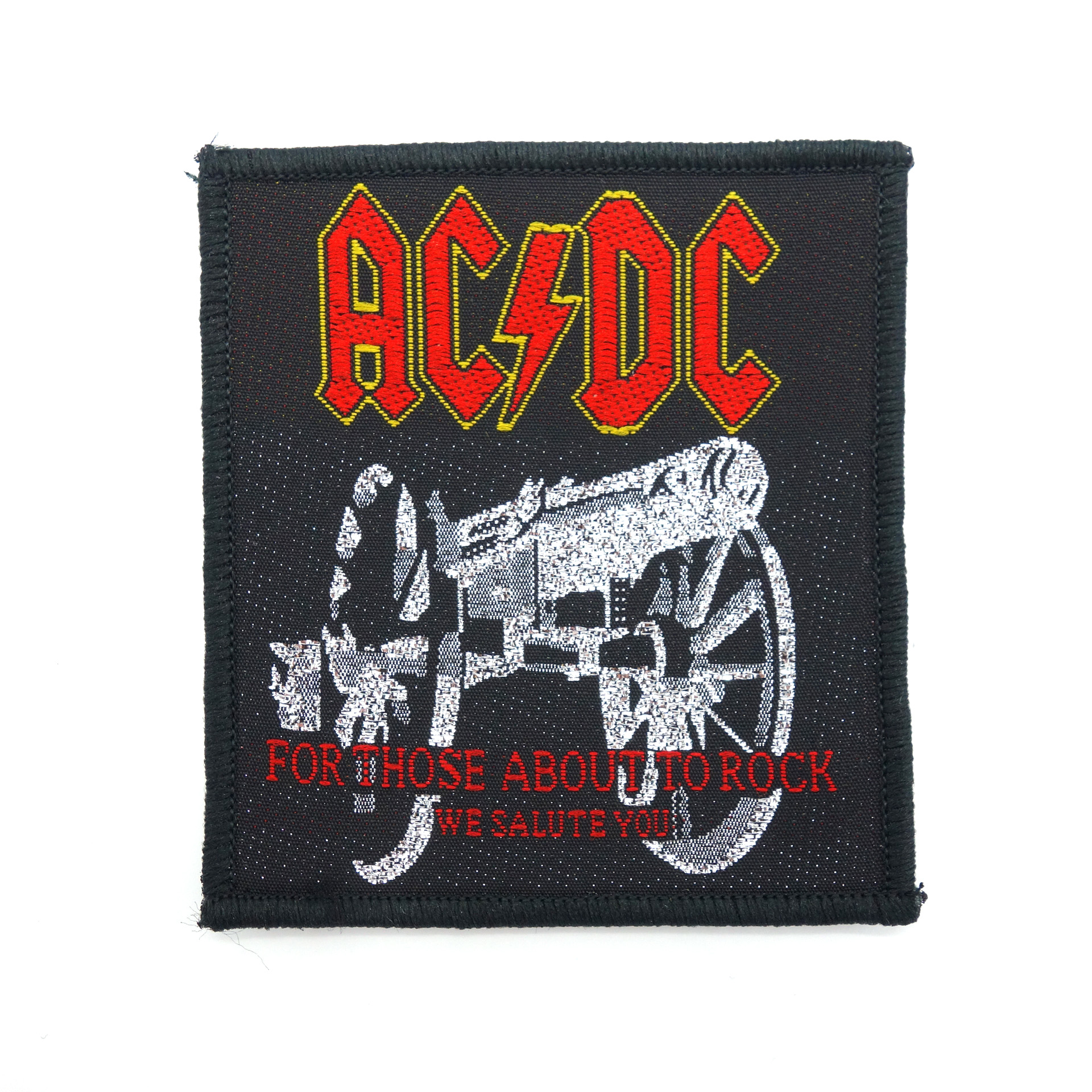 Band Patch AC/DC For Those About To Rock We Salute You Glitzer Aufnäher