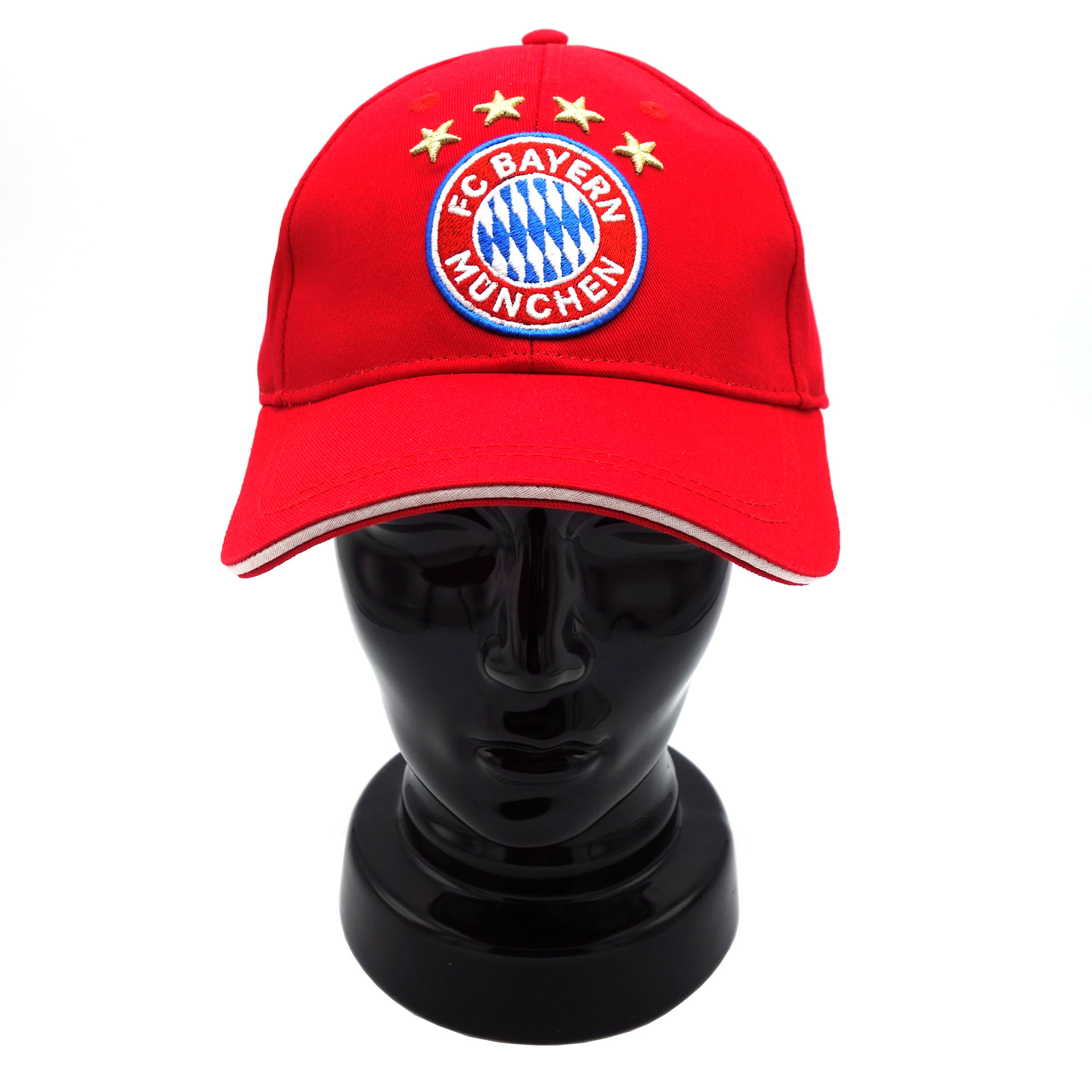 FC Bayern Baseball Cap Logo Classic Rot 4 Sterne 