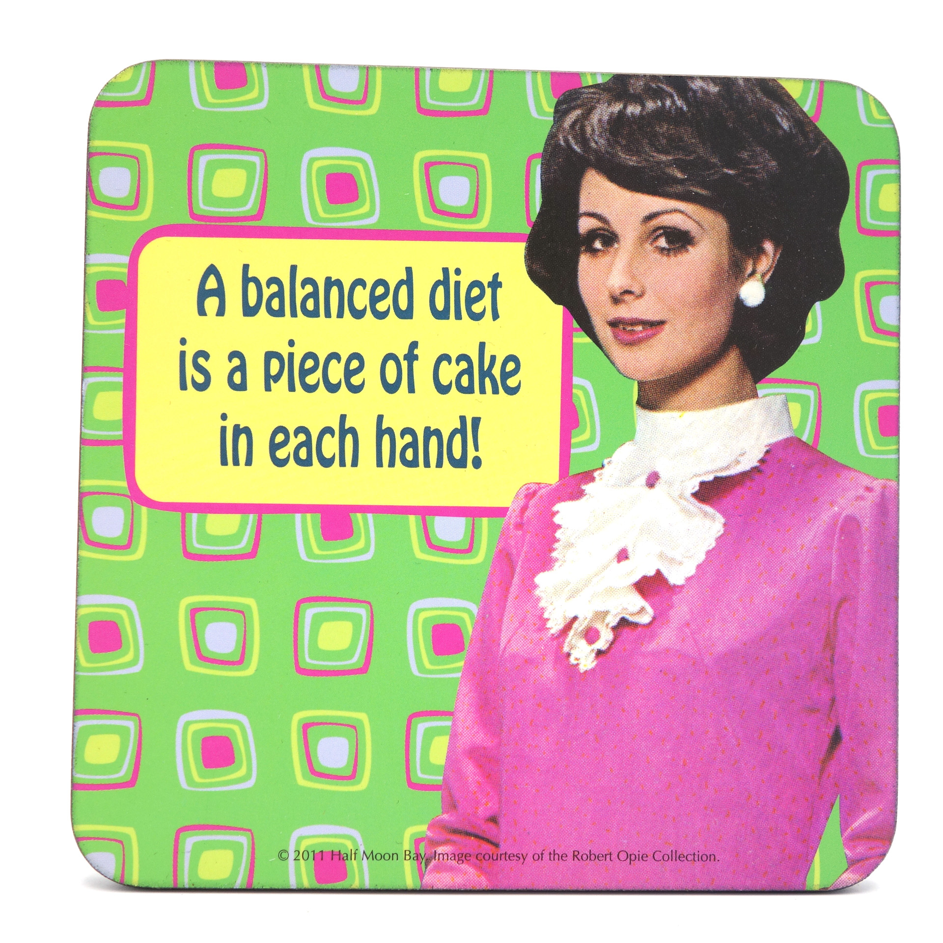 Untersetzer "A balanced diet..."