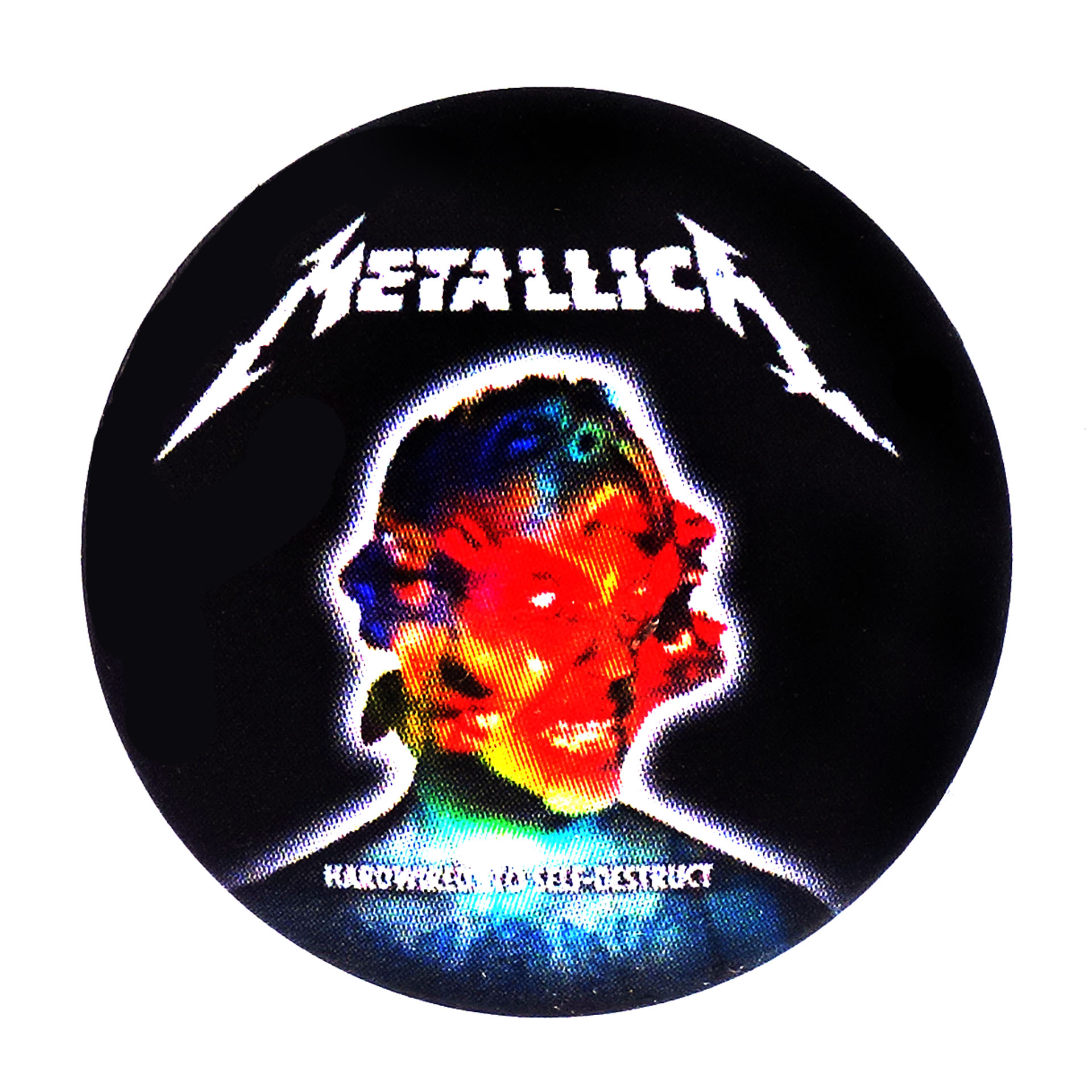 Metallica Button Hardwired To Self-Destruct