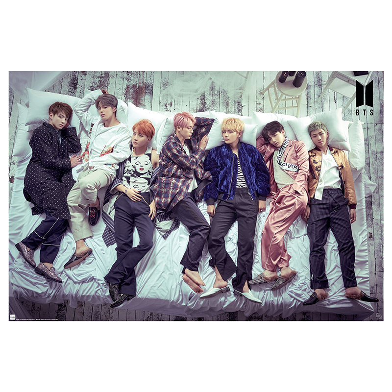 Poster BTS Group Bed