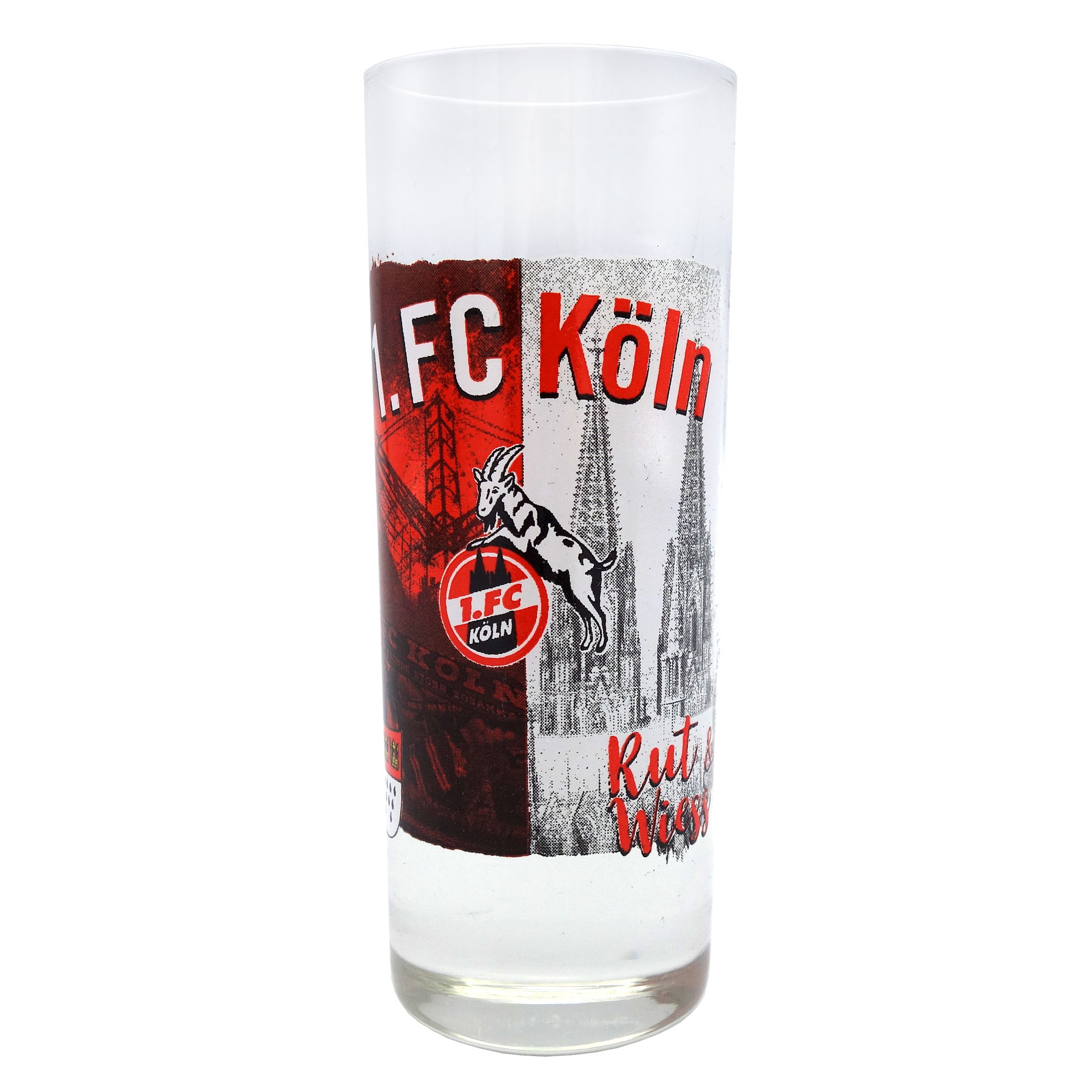 1.FC Köln Schnapsglas Rut & Wiess