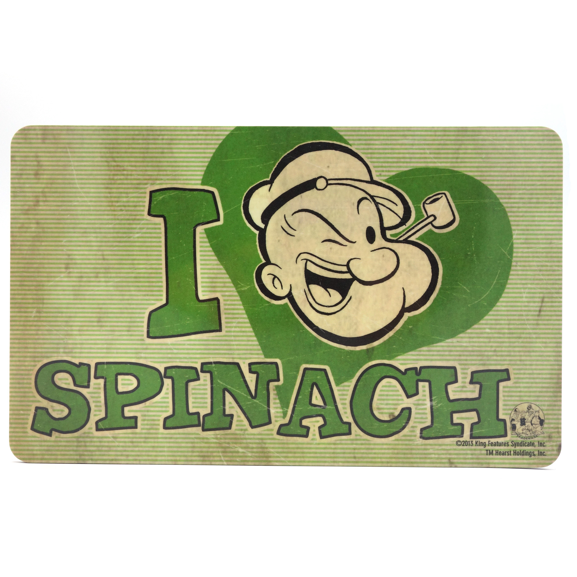 Frühstücksbrettchen Popeye "I love Spinach"