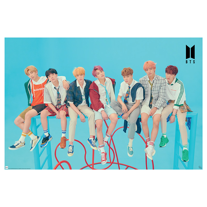 Poster BTS Group Blue