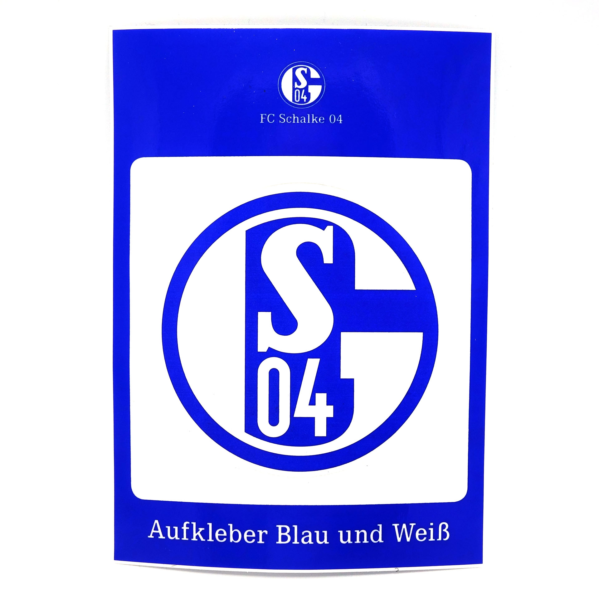 Schalke 04 Aufkleber Logo Blau Weiß