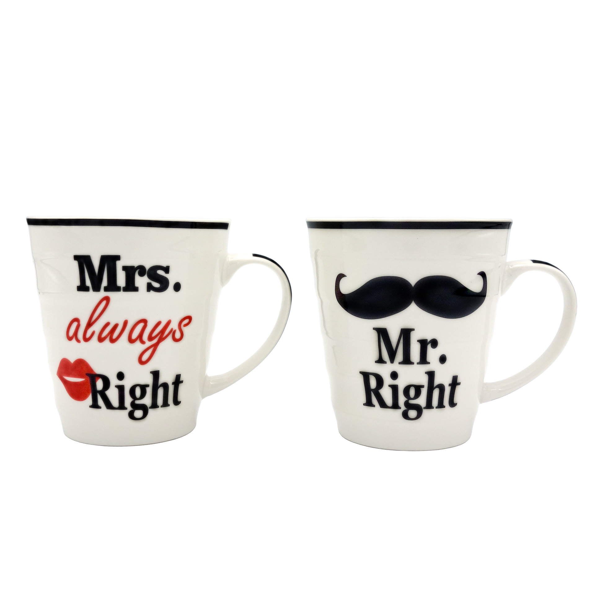 Partnertassen-2er Set Mr. Right / Mrs. Always Right