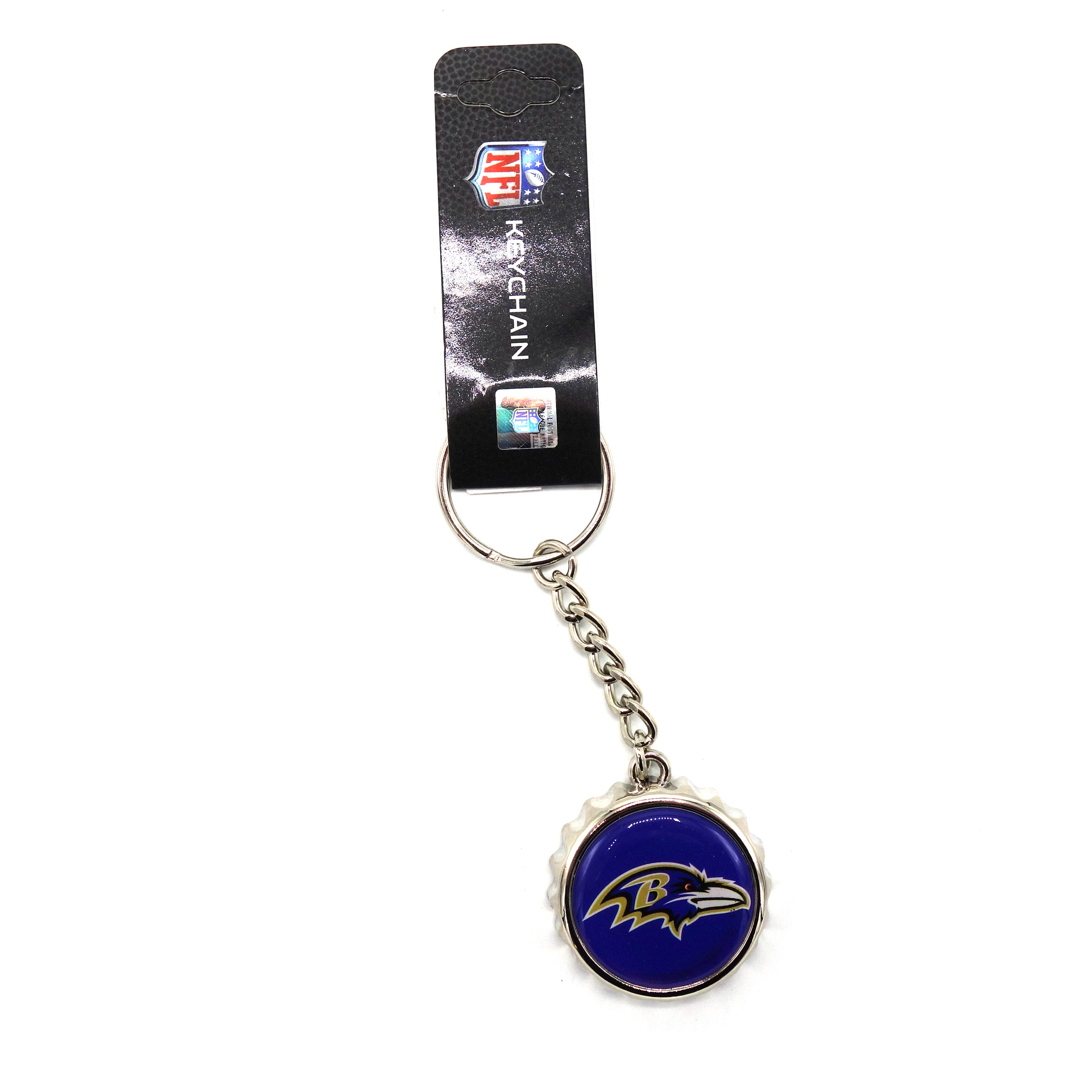 NFL Kronkorken Schlüsselanhänger Baltimore Ravens Flaschenöffner 