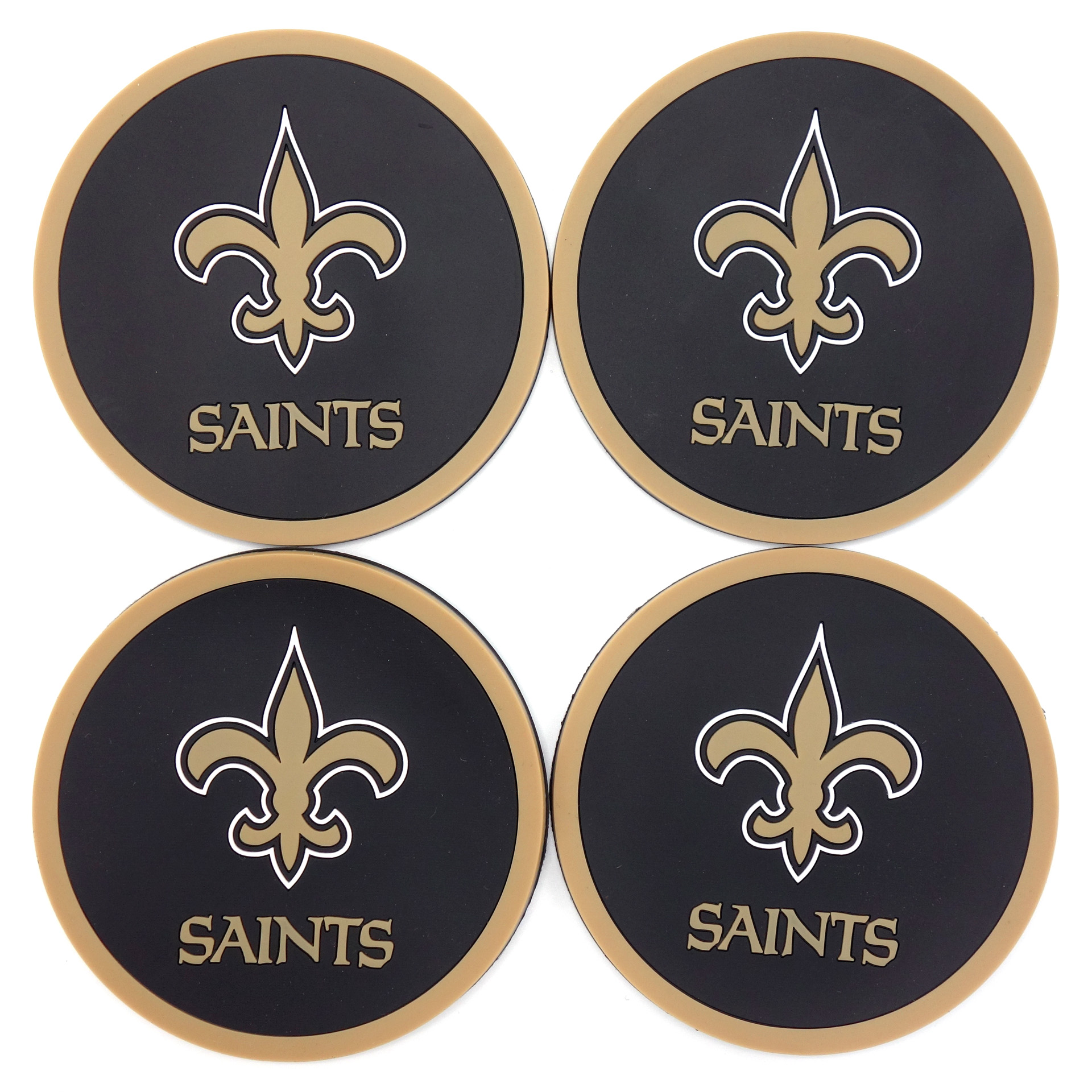 NFL Vinyl Coaster New Orleans Saints 4-er Set 