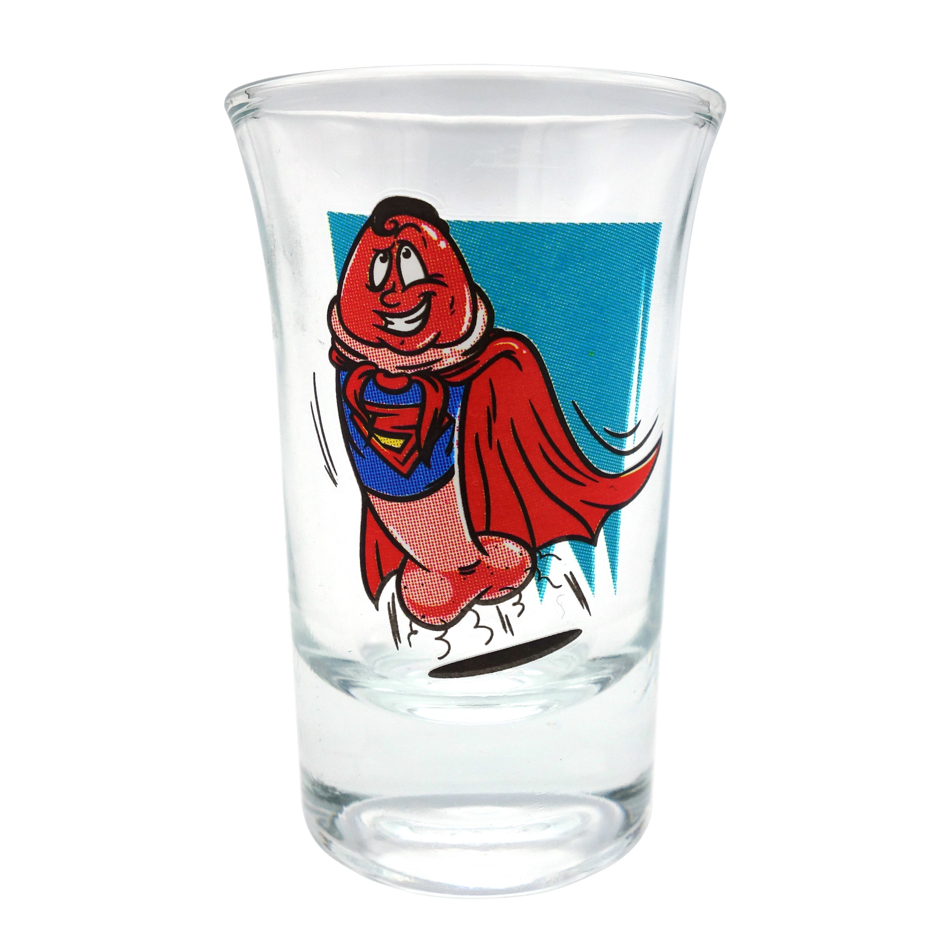 Lustiges Sexy Schnapsglas "Supermannig"