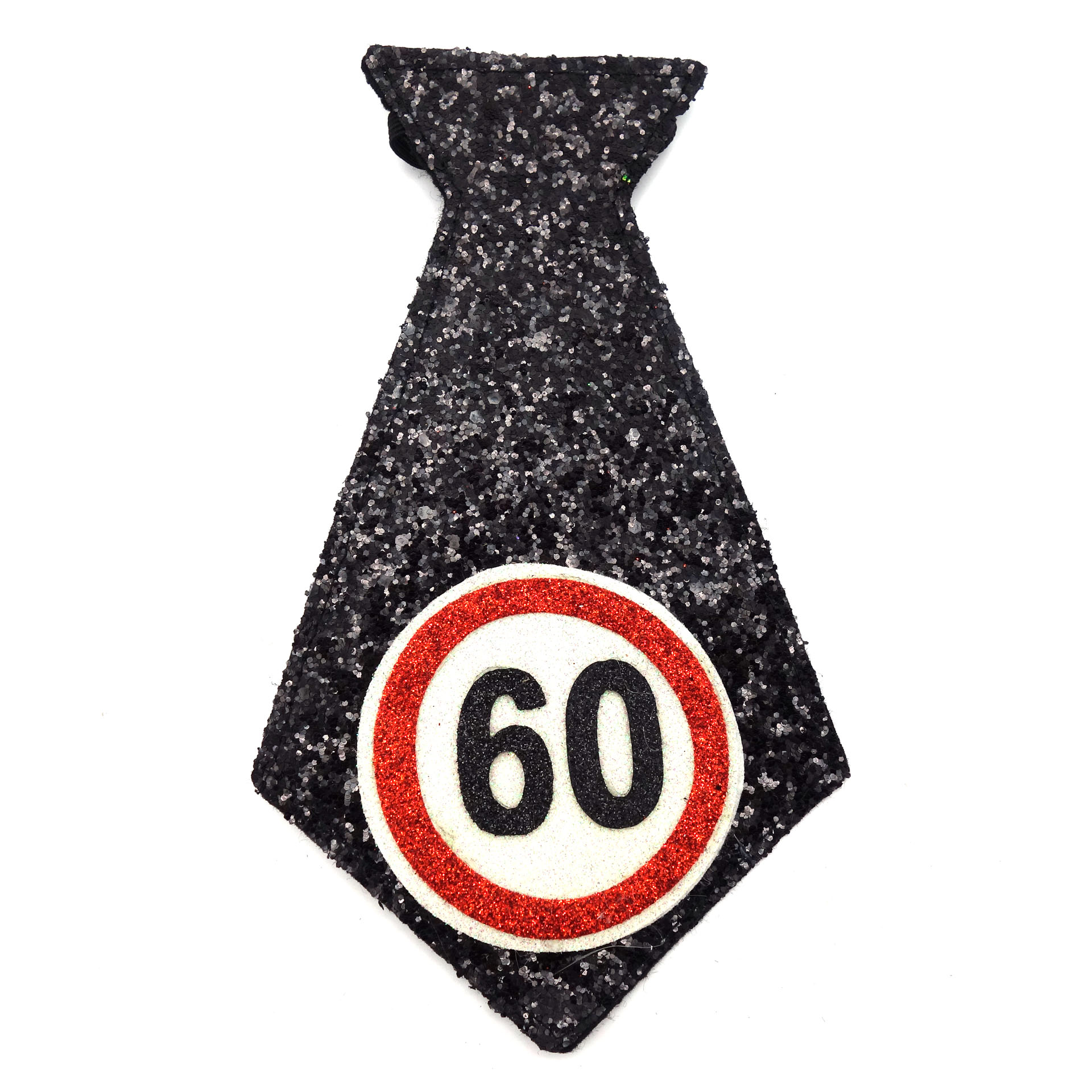 Geburtstagsgeschenk Mini-Krawatte "60" Spaßgeschenk Schwarz