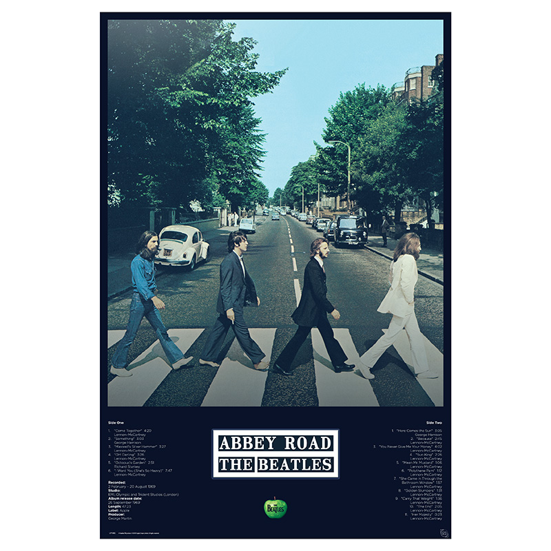 Poster The Beatles Abbey Road Tracks