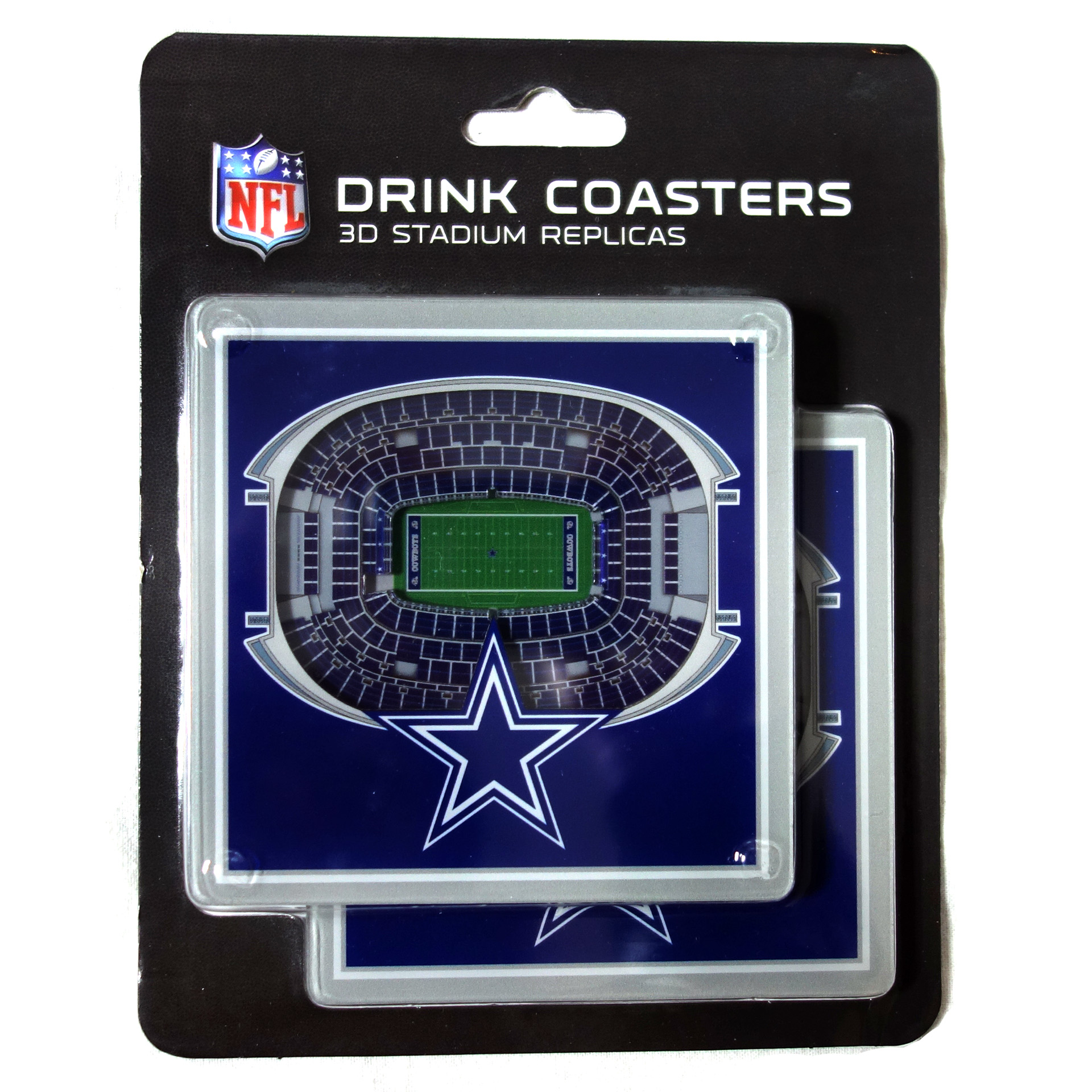 NFL Dallas Cowboys 3D Stadion Untersetzer 2er Set Coasters    