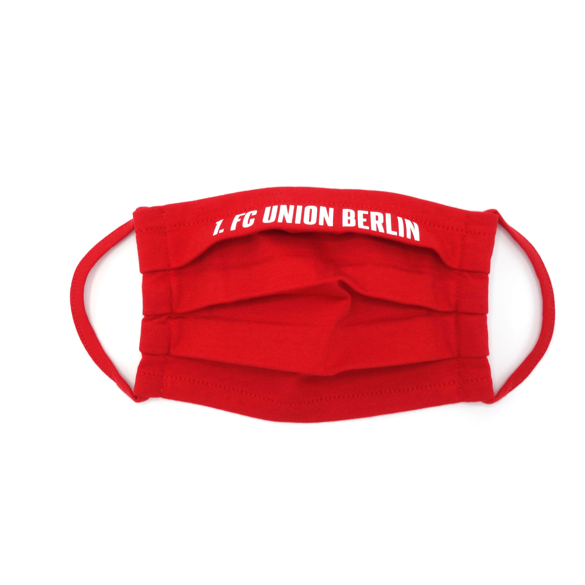 Union Berlin Stoffmaske Rot Schriftzug Mund-Nasen-Maske