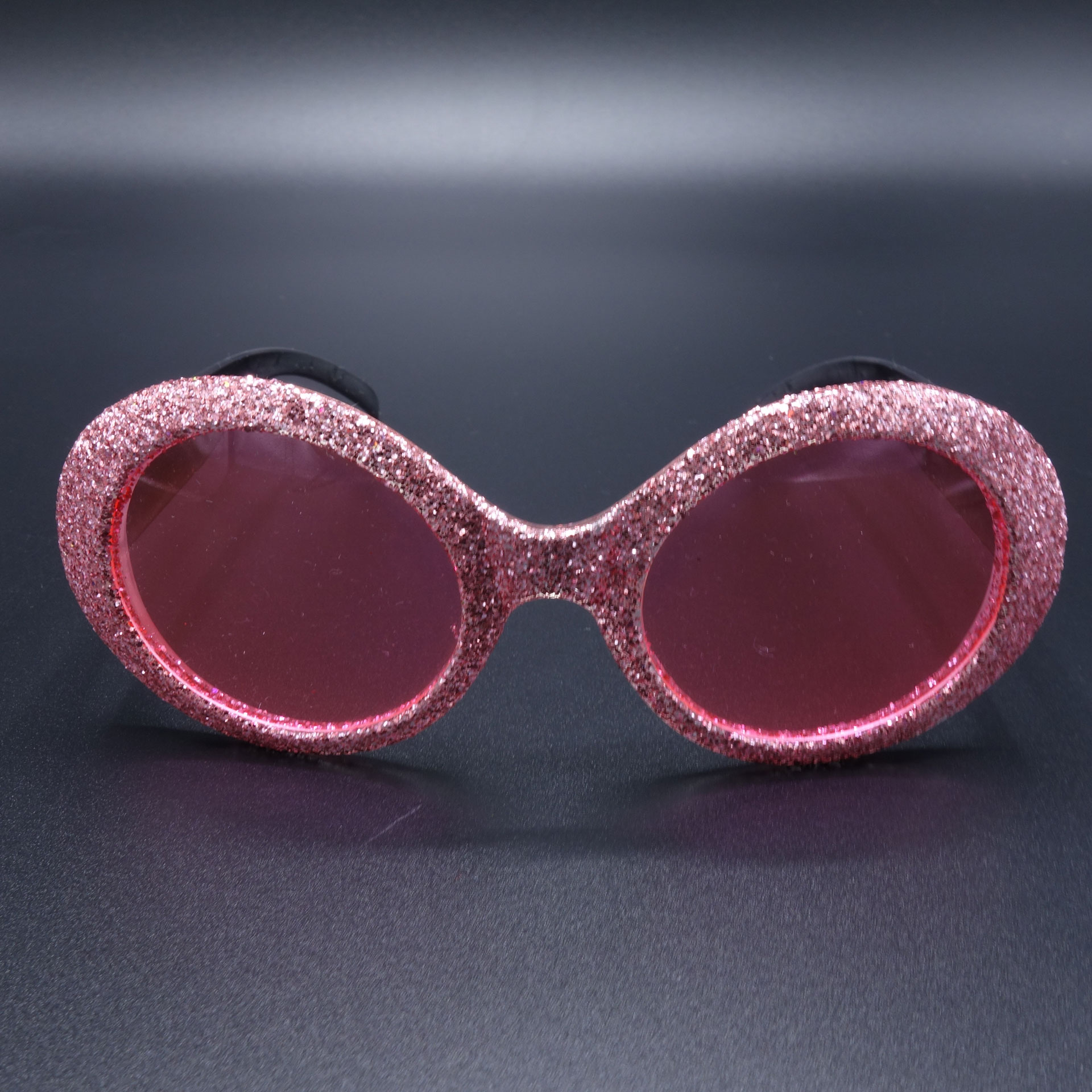Partybrille Spassbrille Scherzartikel Pink Glitzer
