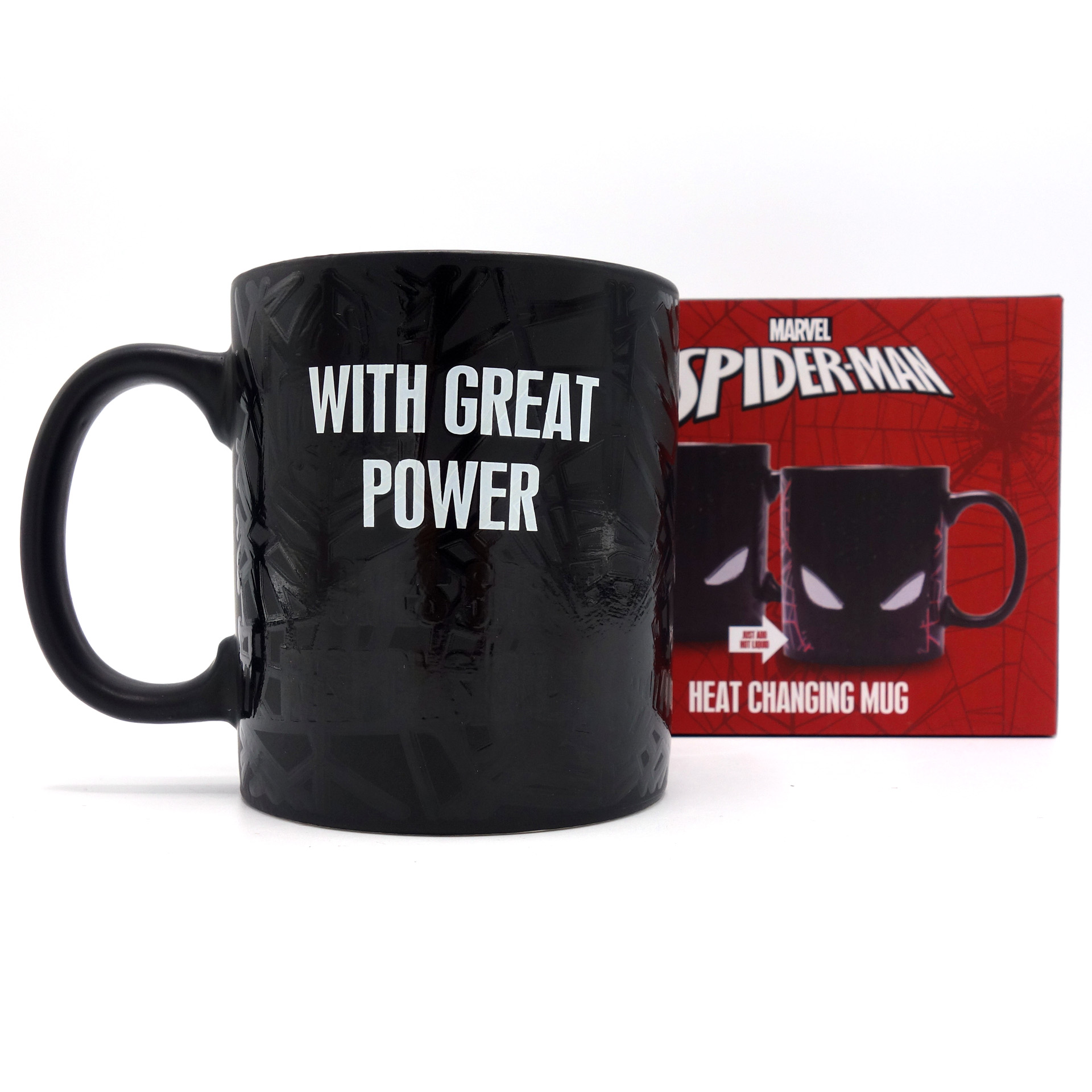 Spiderman Zaubertasse With Great Power Heat Changing Mug
