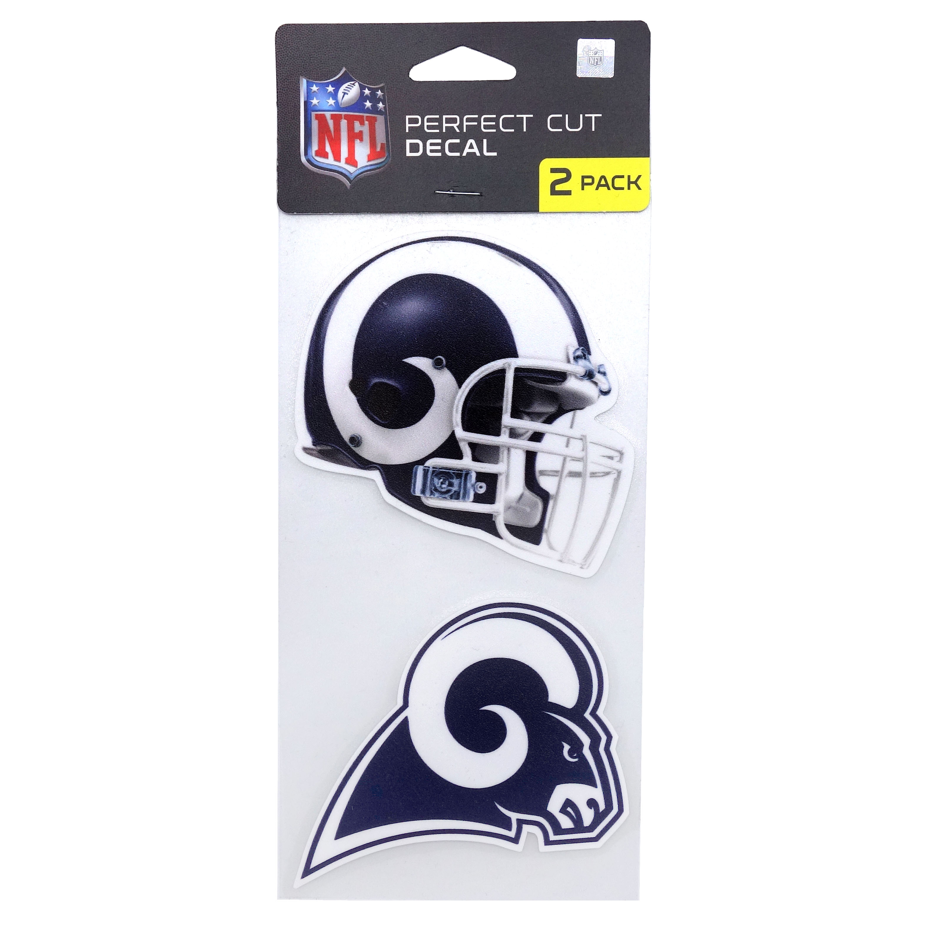 NFL Aufkleber 2er Set Los Angeles Rams Logo & Helm   
