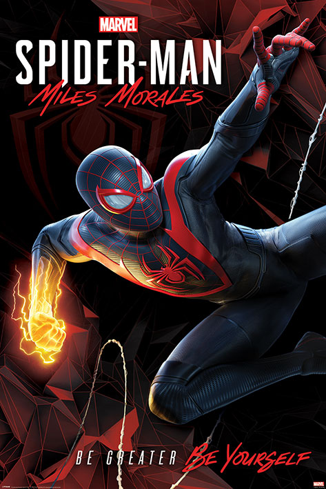 Poster Spiderman Miles Morales Cybernetic Swing