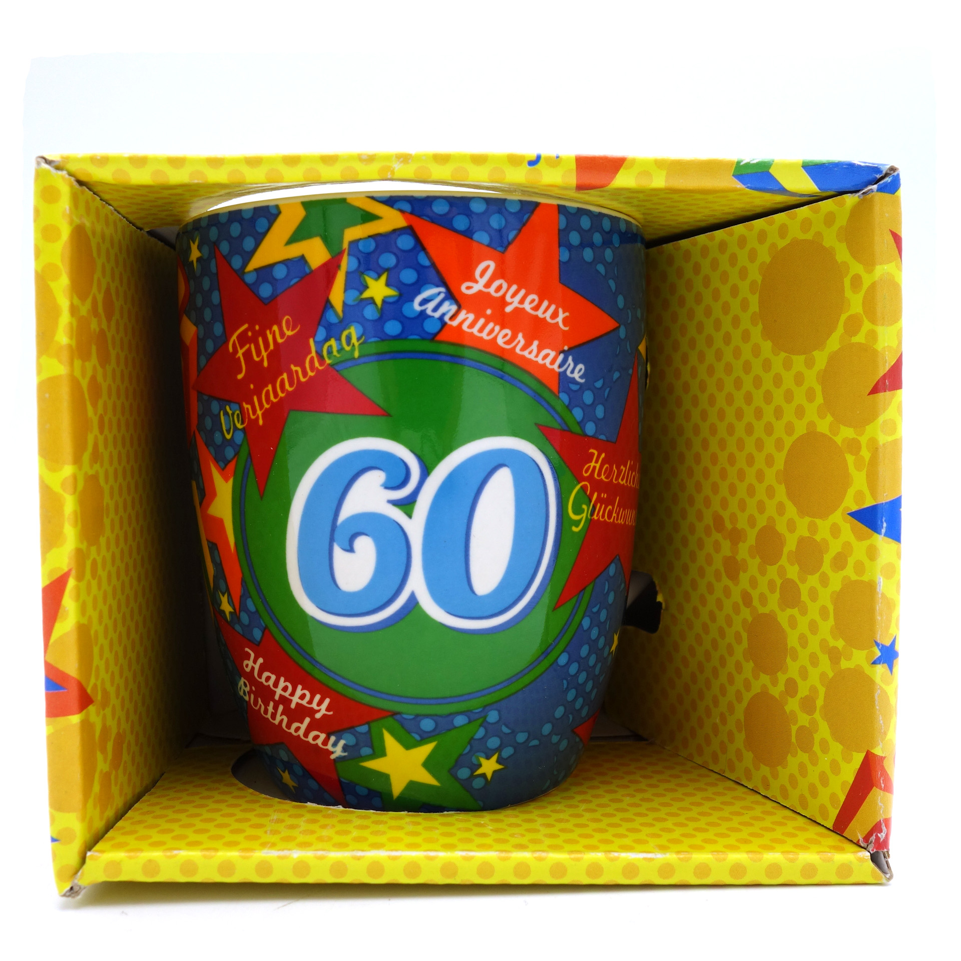 Geburtstagsgeschenk Tasse "60 Happy Birthday" Becher 