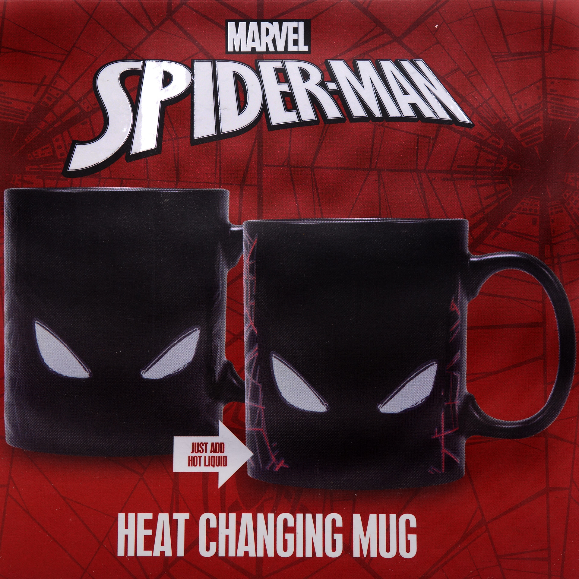 Spiderman Zaubertasse With Great Power Heat Changing Mug