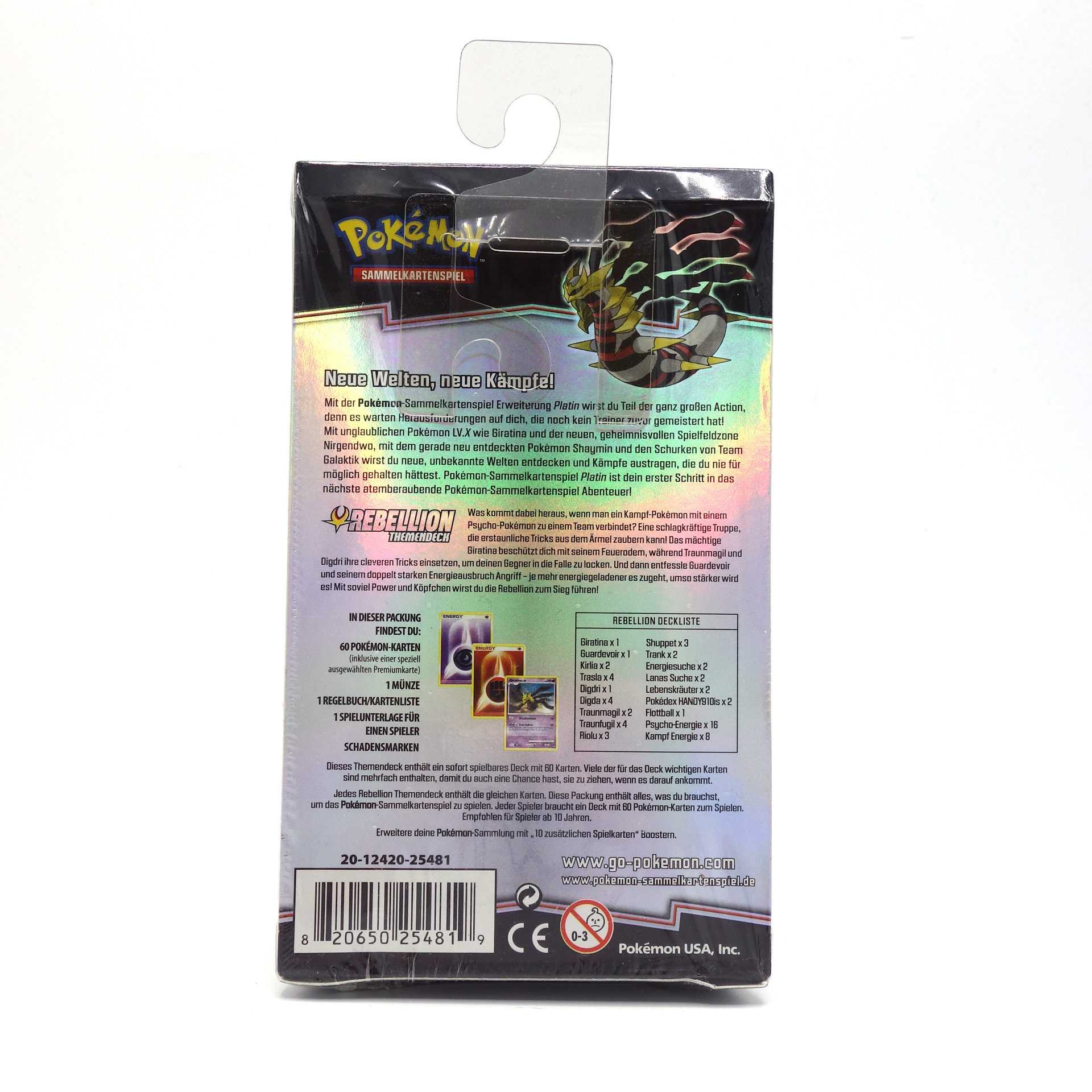 Pokémon (Sammelkartenspiel) Platin Rebellion Themendeck (OVP) 2009