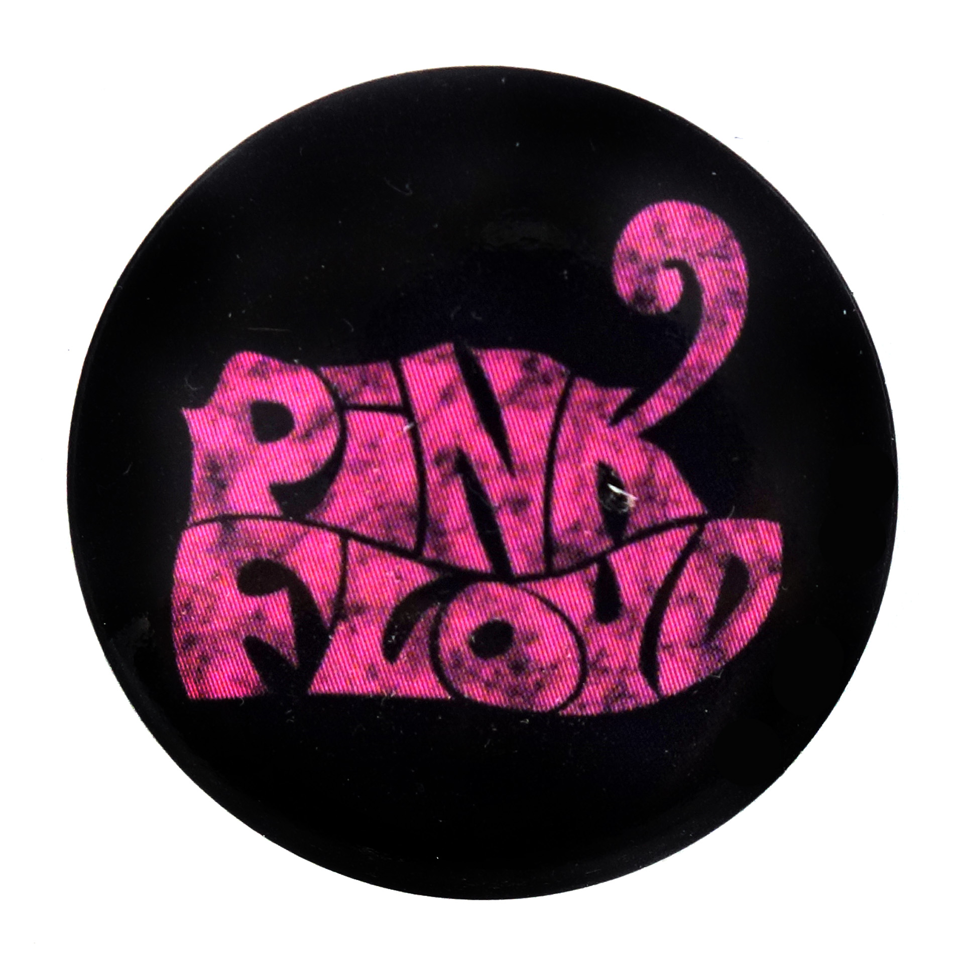 Pink Floyd Button Schrift Rosa