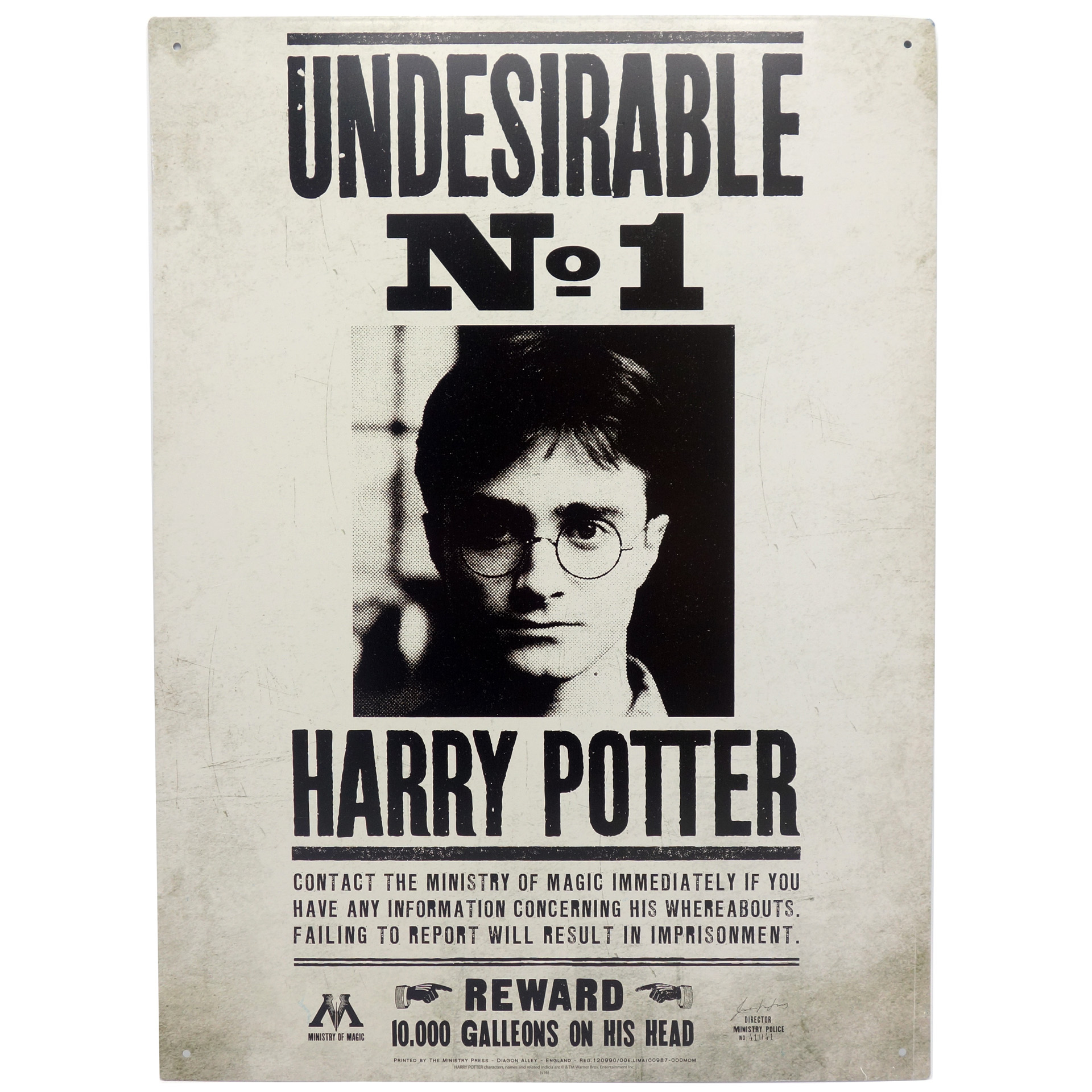 Harry Potter Blechschild "Undesirable No.1"