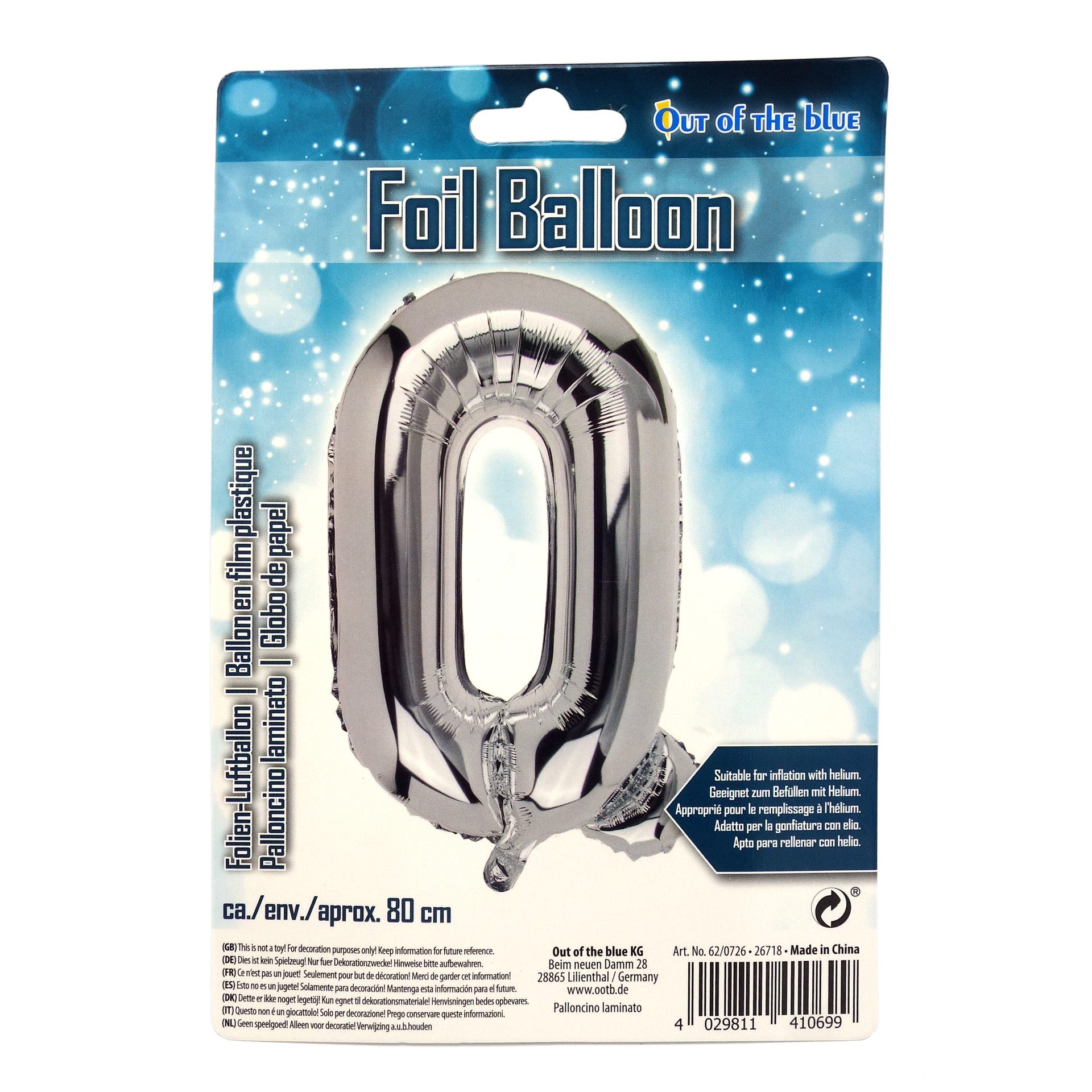 Folien Ballon Buchstabe "Q" Silber