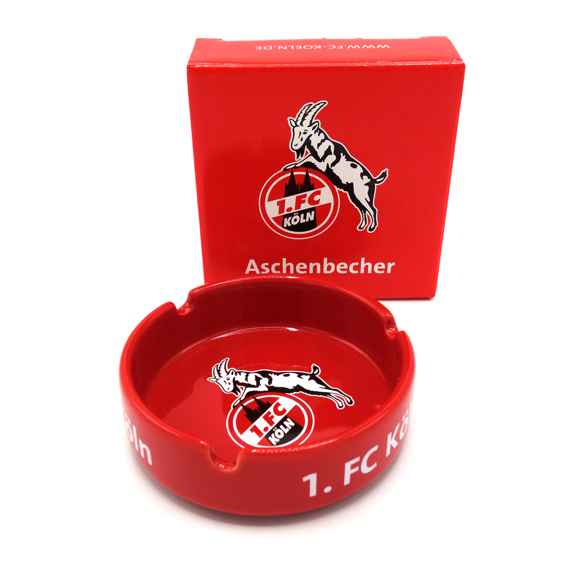 1.FC Köln Aschenbecher Rot Logo