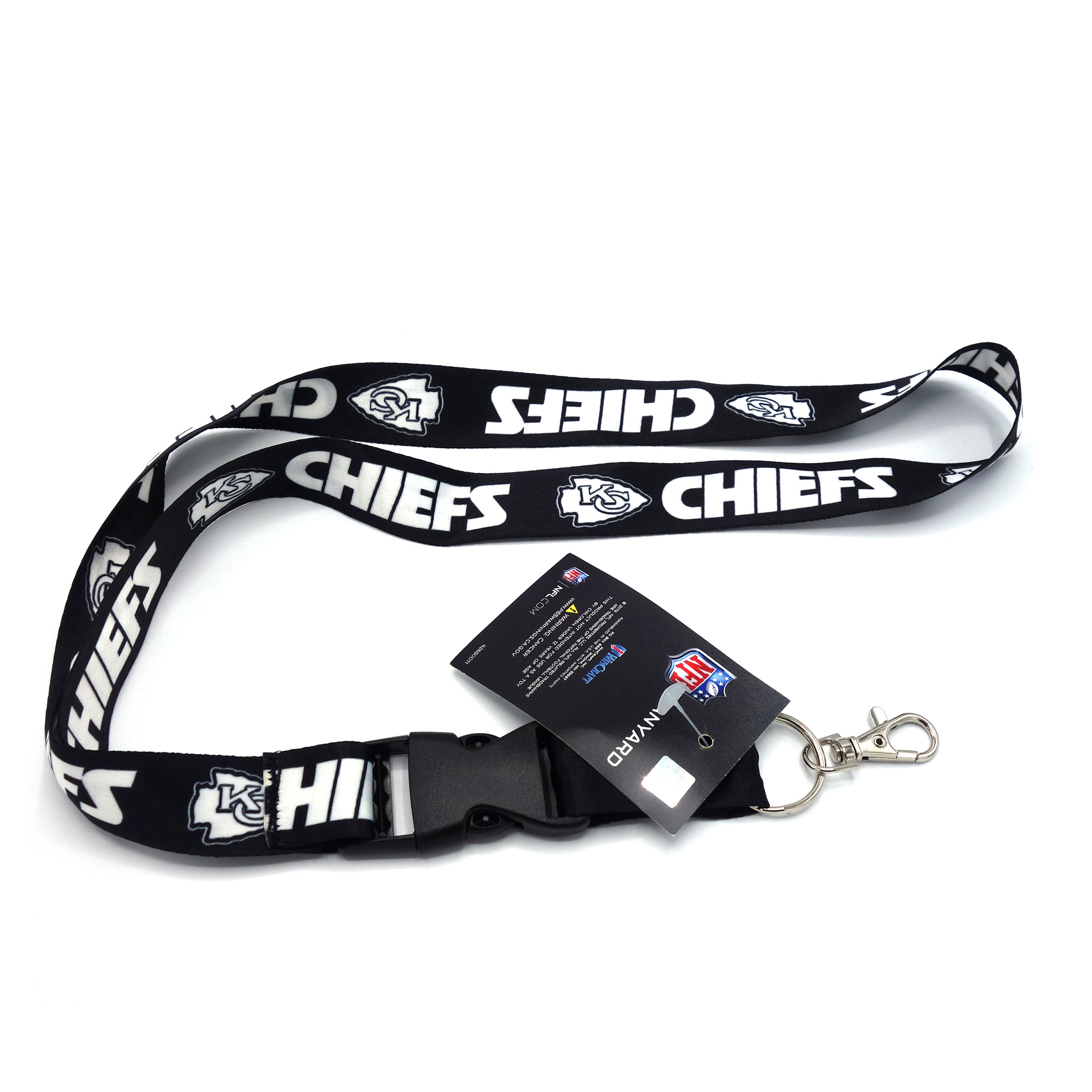 NFL Schlüsselband Kansas City Chiefs Schwarz Weiß  