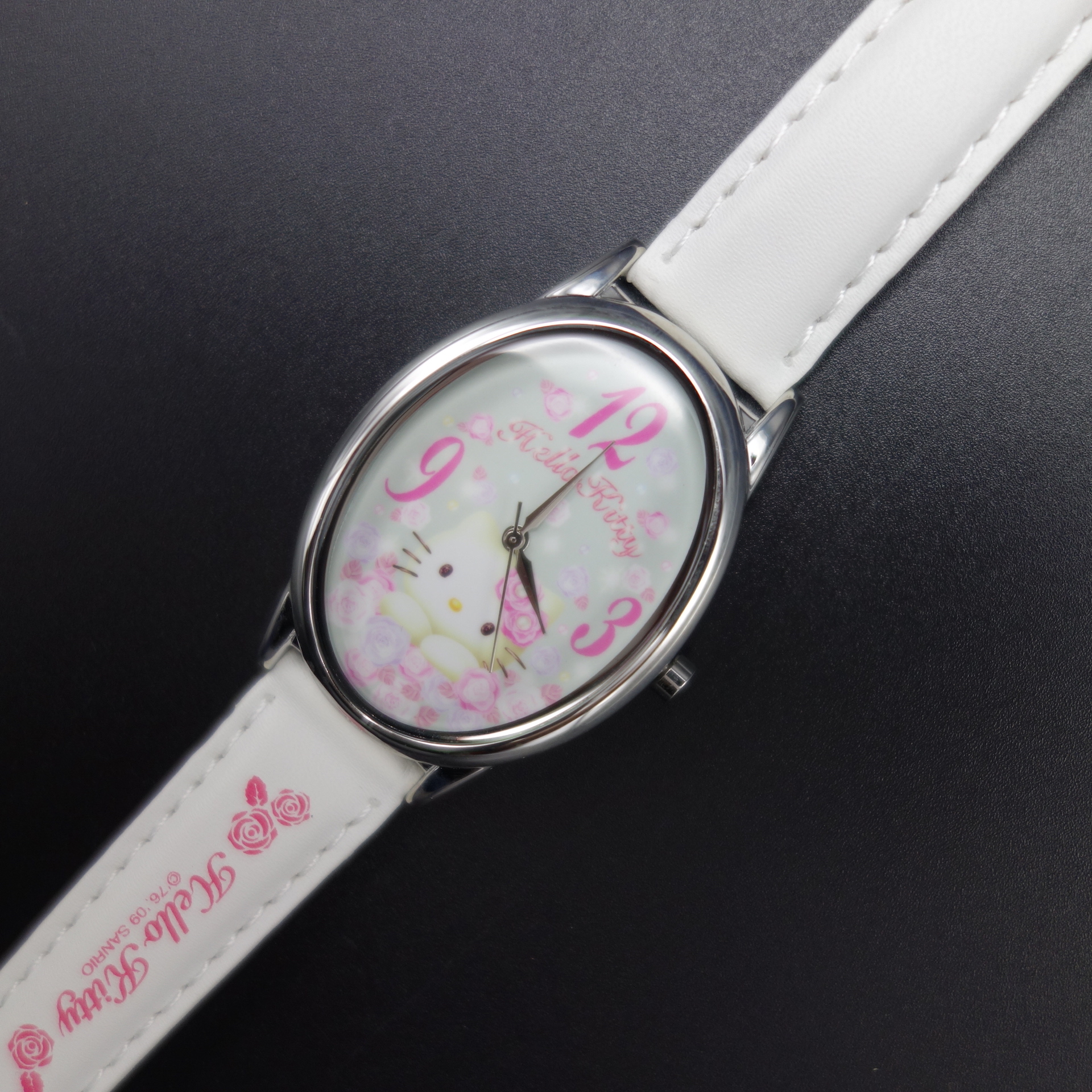 Hello Kitty Damen Armbanduhr Weiß/Rosa