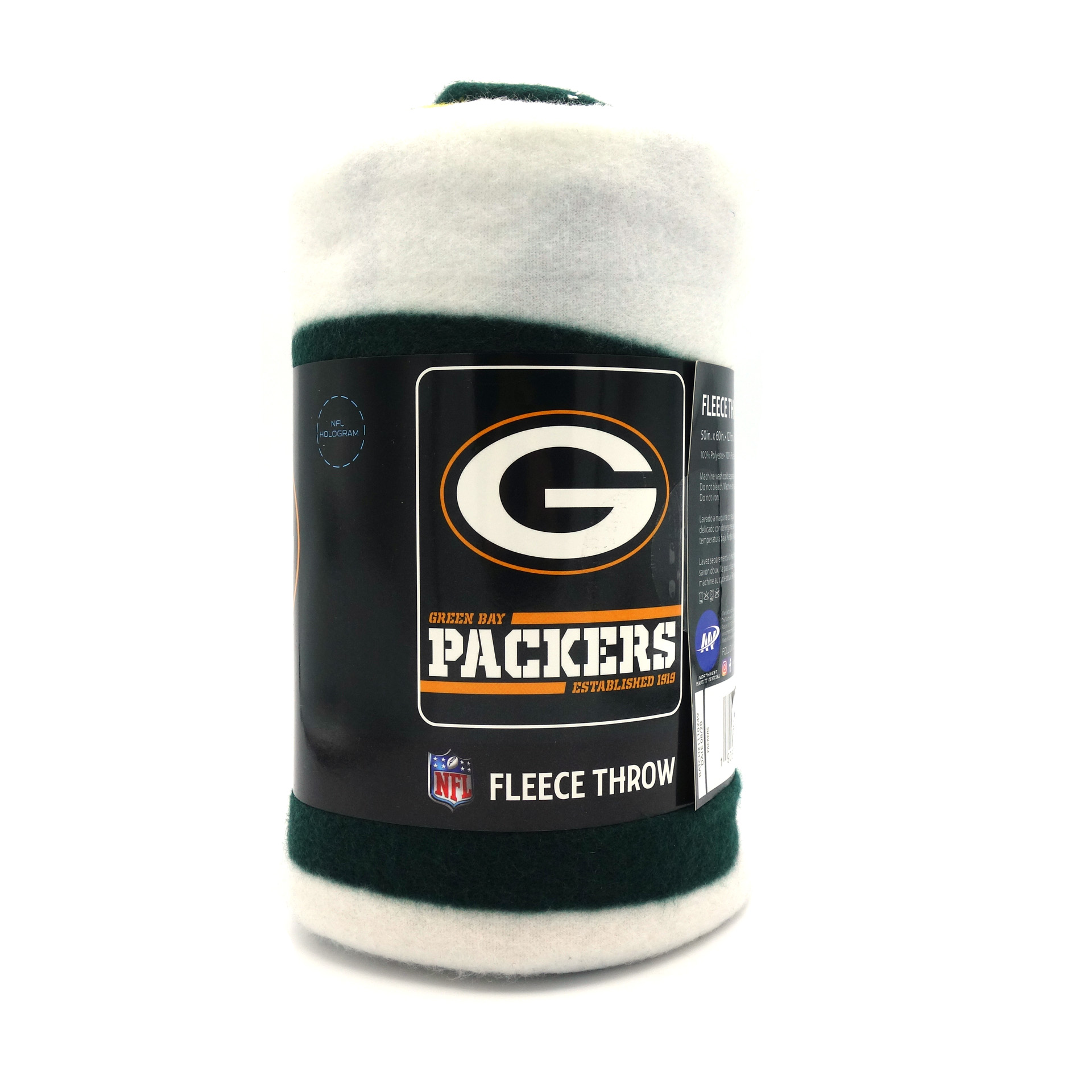 NFL Fleecedecke Green Bay Packers Logo Schriftzug