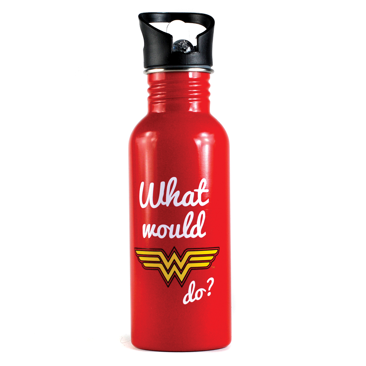Wonder Woman Metal Trinkflasche "What would WW do?" Water Bottle 