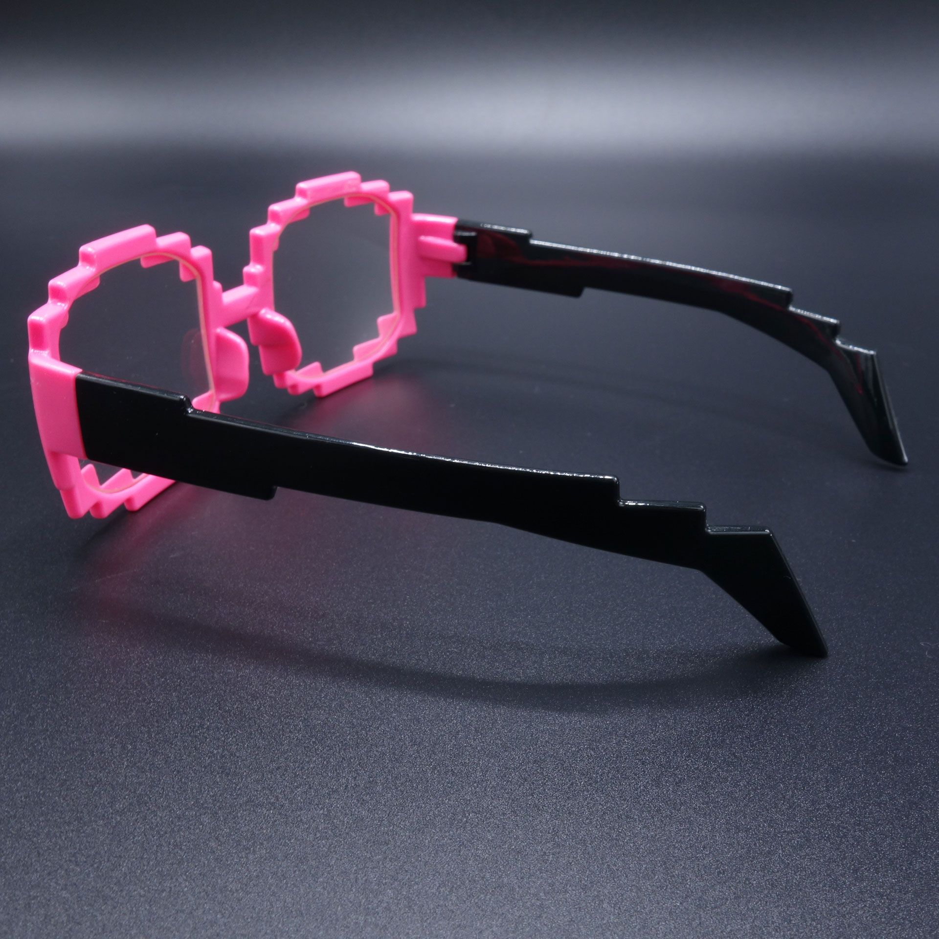 Partybrille Spassbrille Scherzartikel Brille Kantig Pink