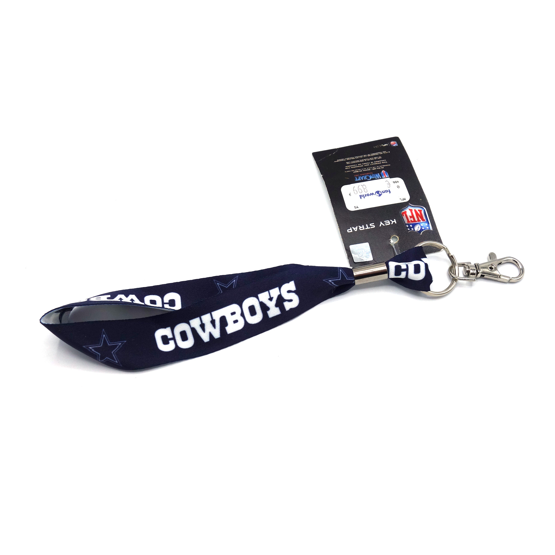 NFL Schlüsselband Dallas Cowboys Blau Weiß Kurz
