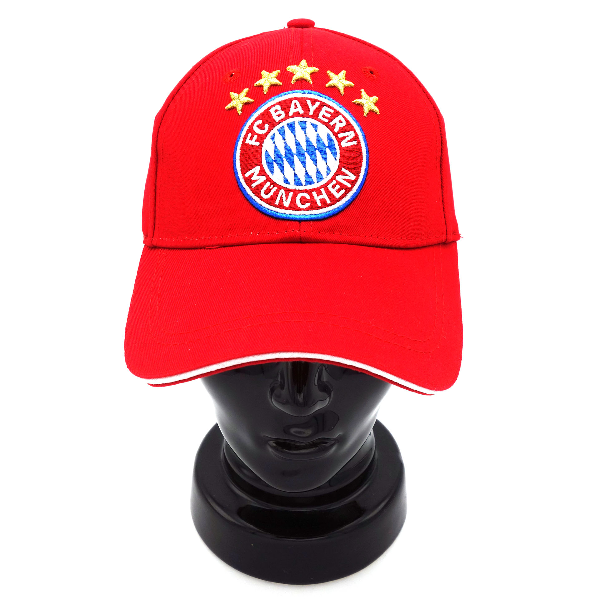 FC Bayern Baseball Cap Logo Classic Rot 5 Sterne