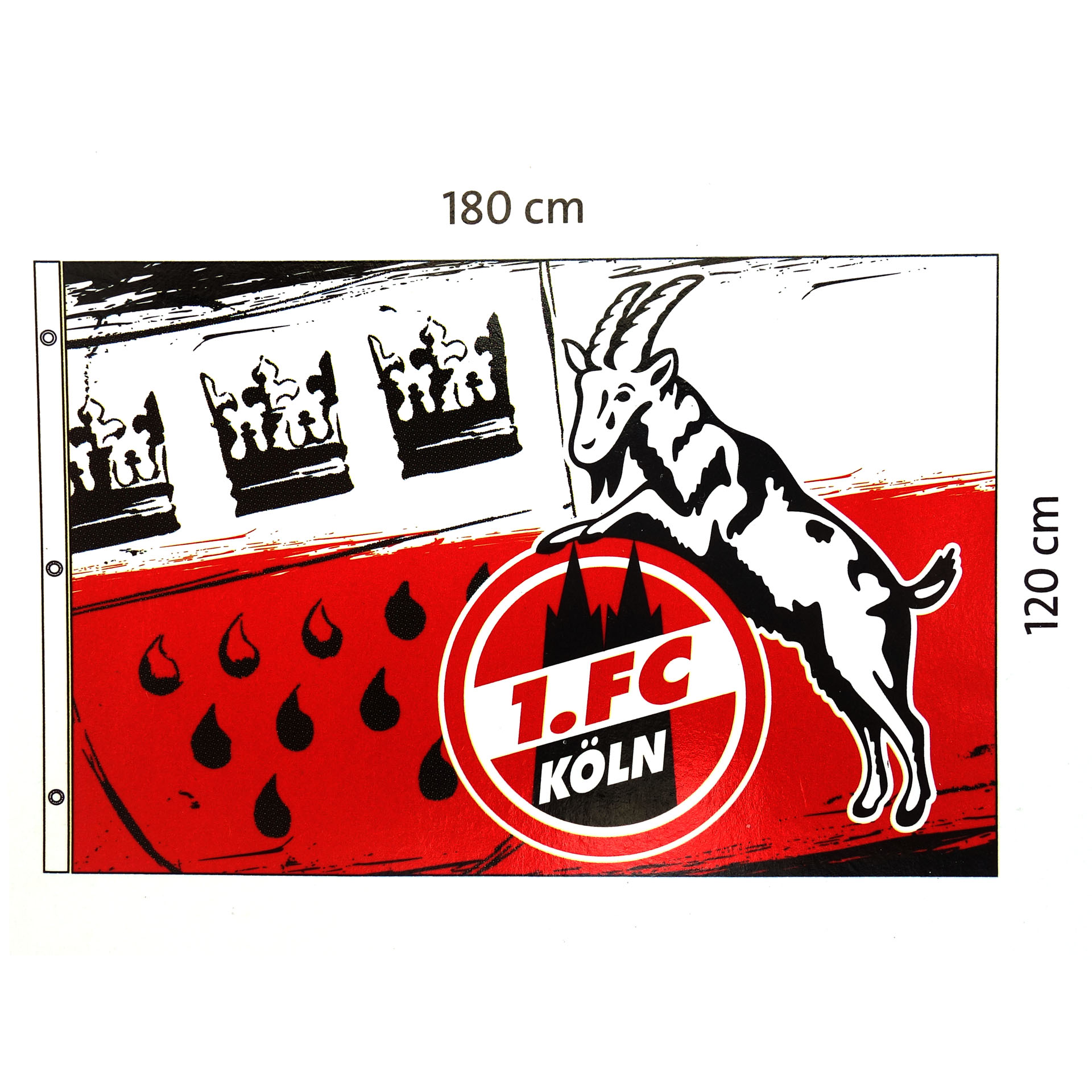 1.FC Köln Hissfahne 120 x 180 cm