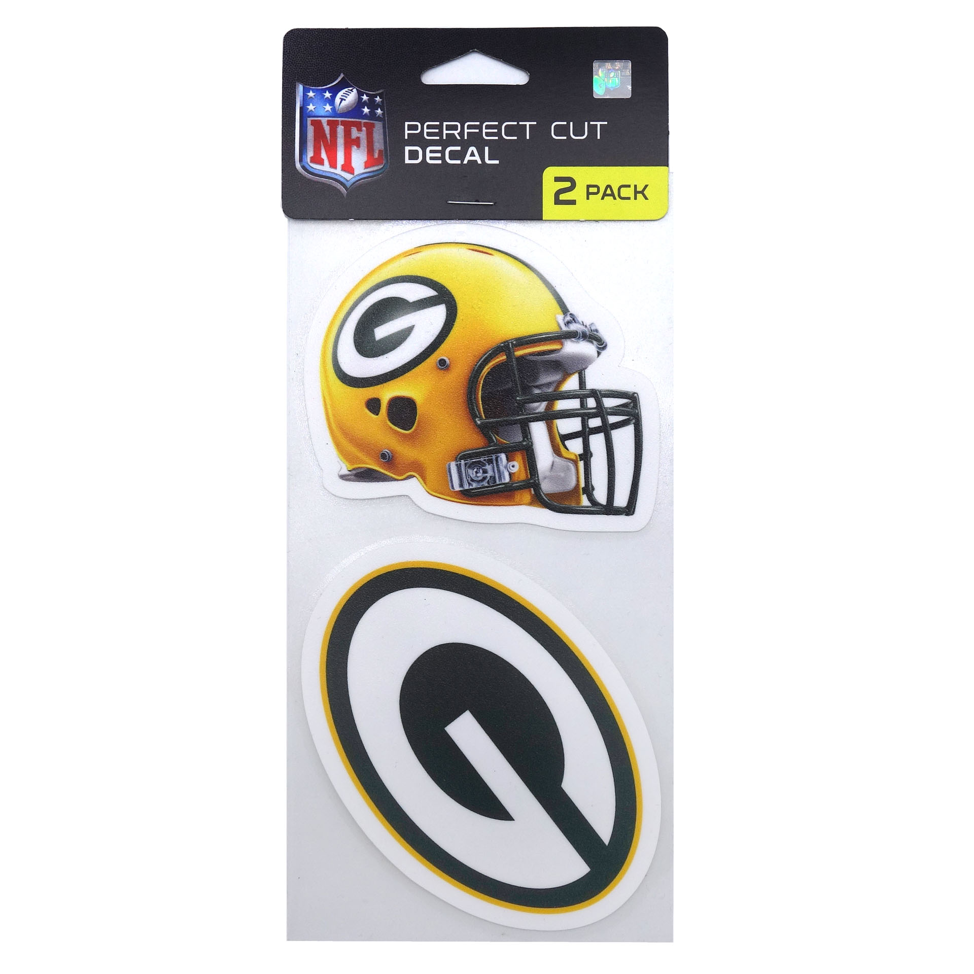NFL Aufkleber 2er Set Green Bay Packers Logo & Helm  