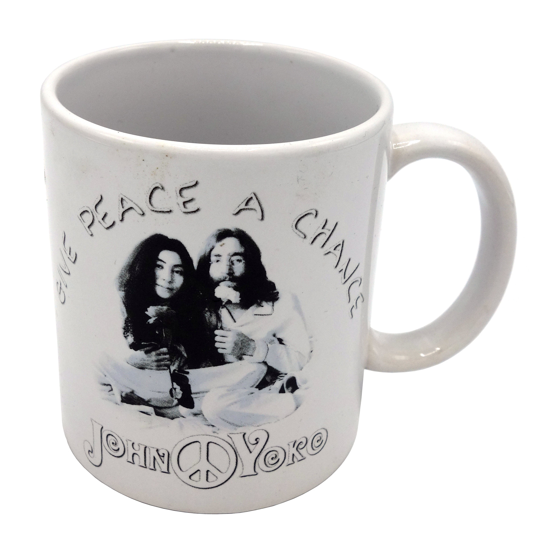 Tasse John Lennon & Yoko Ono Becher "Give Peace A Chance"