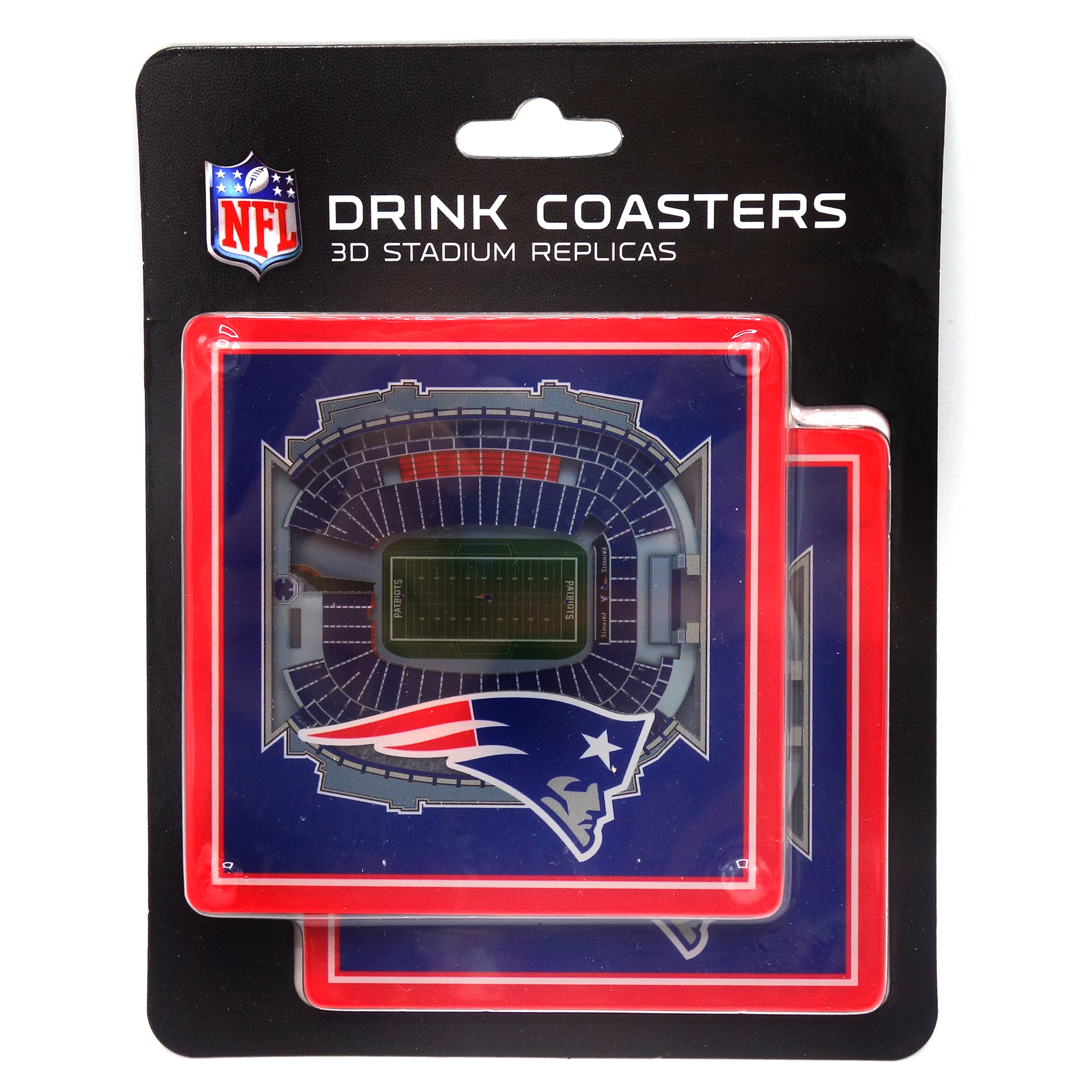 NFL New England Patriots 3D Stadion Untersetzer 2er Set Coasters   